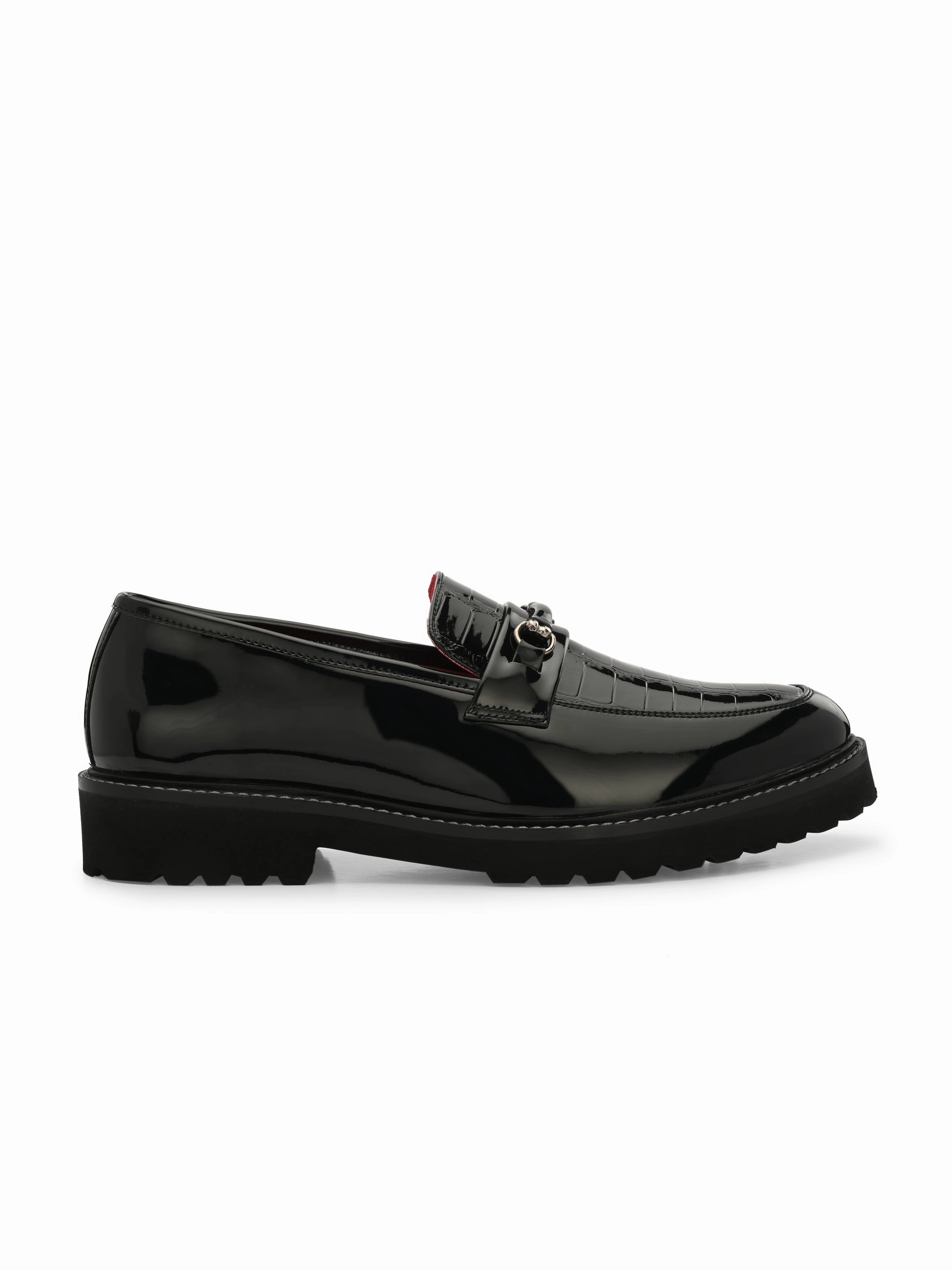 Fuzzy Loafers Lisboa Black Chunky Loafers