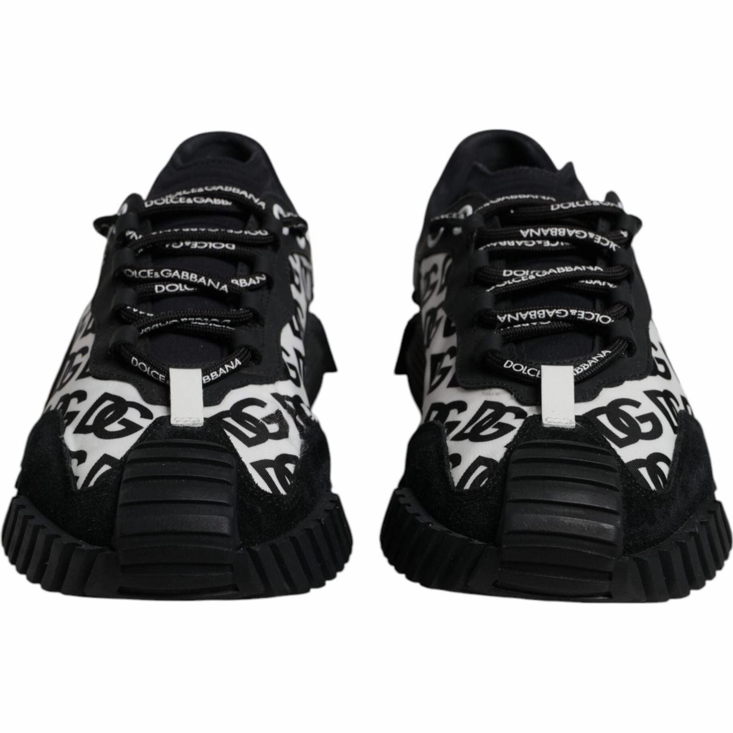 Dolce & Gabbana Black Logo Lace Up Low Top NS1 Sneakers Shoes Sale Sneakers