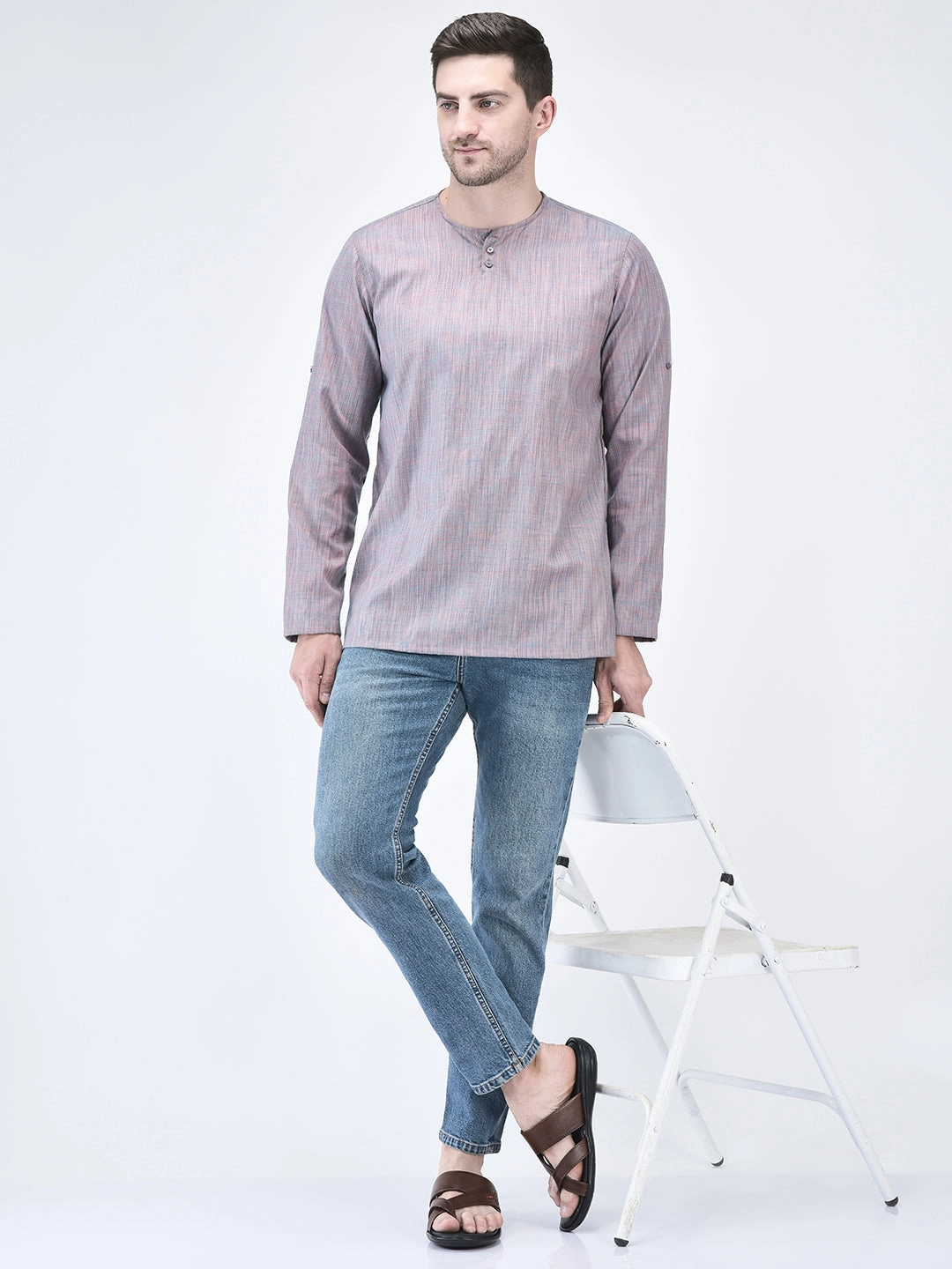 Golden Retriever Slippers FAUSTO Men Tan Toe Ring Flat Dress Slipper With Memory Cushioned|Multi Strap Slipper For Evening|Slippers For Kurta