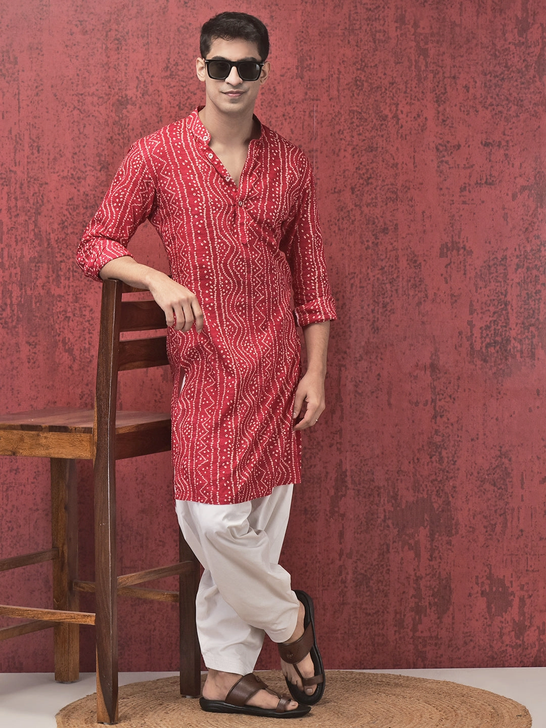 FAUSTO Men Tan Toe Ring Kohlapuri Slipper With Cushioned Footbed|Multi Strap Slipper For Evening Gymnastic Slippers