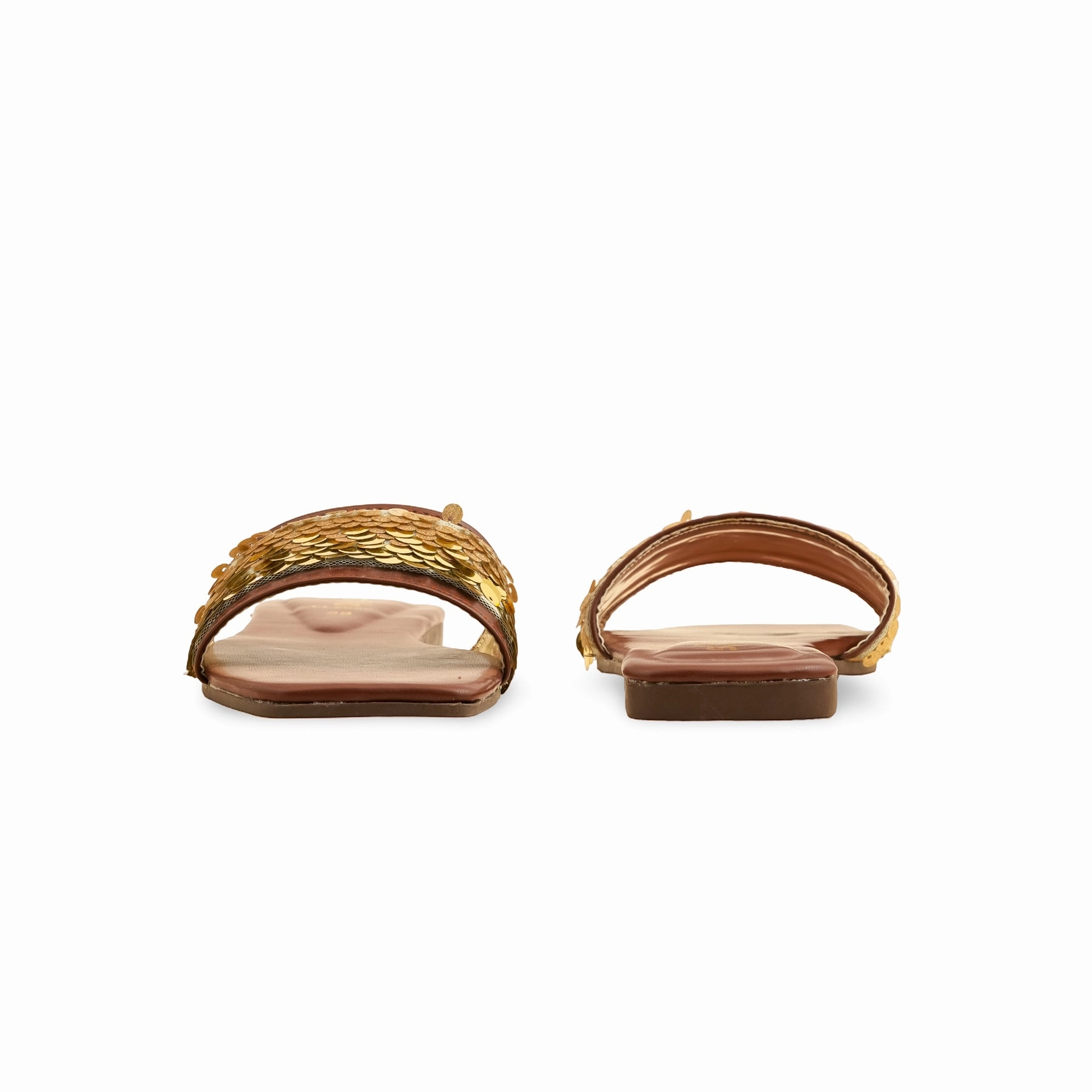 Brown Casual Slipper For Ladies CL2059 Flat Shoes Midi Dress