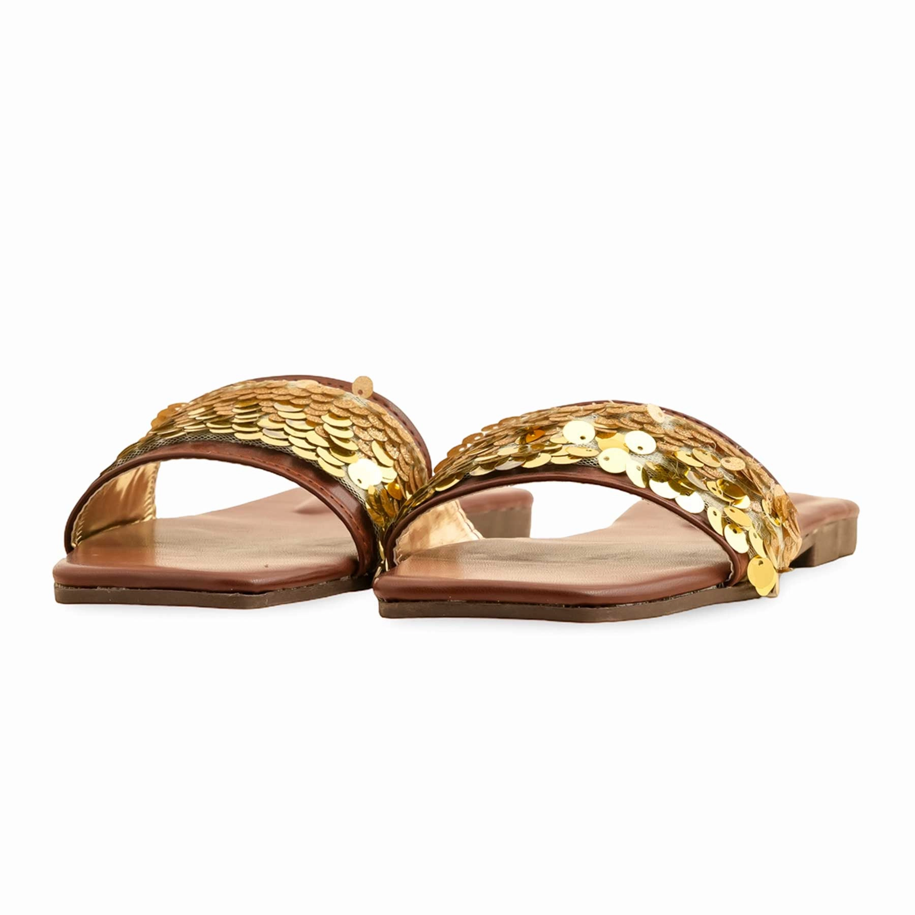 Flat Shoes Shop Brown Casual Slipper For Ladies CL2059