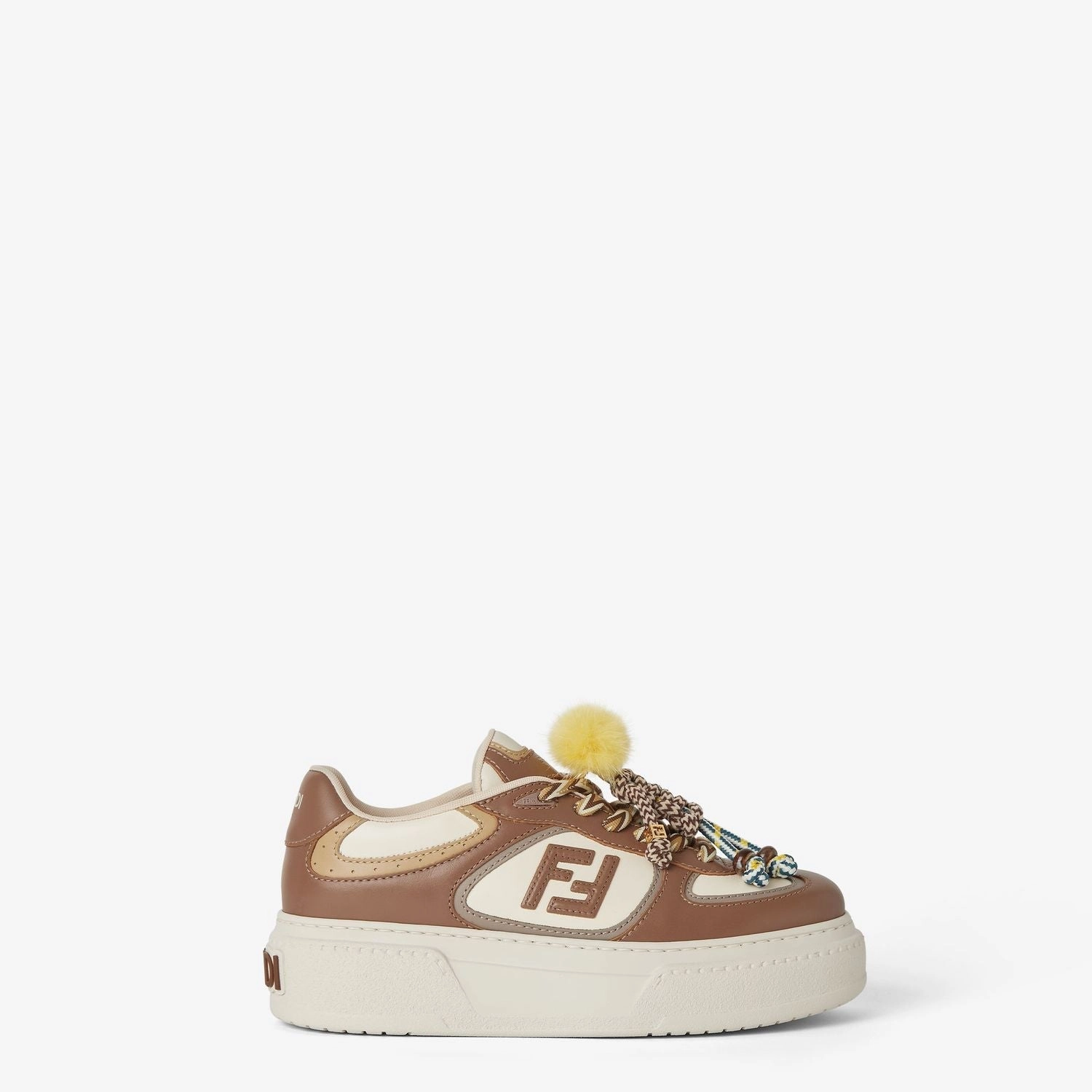 FENDI Charm Embellished Platform Sneakers for Women Non Slip Sneakers