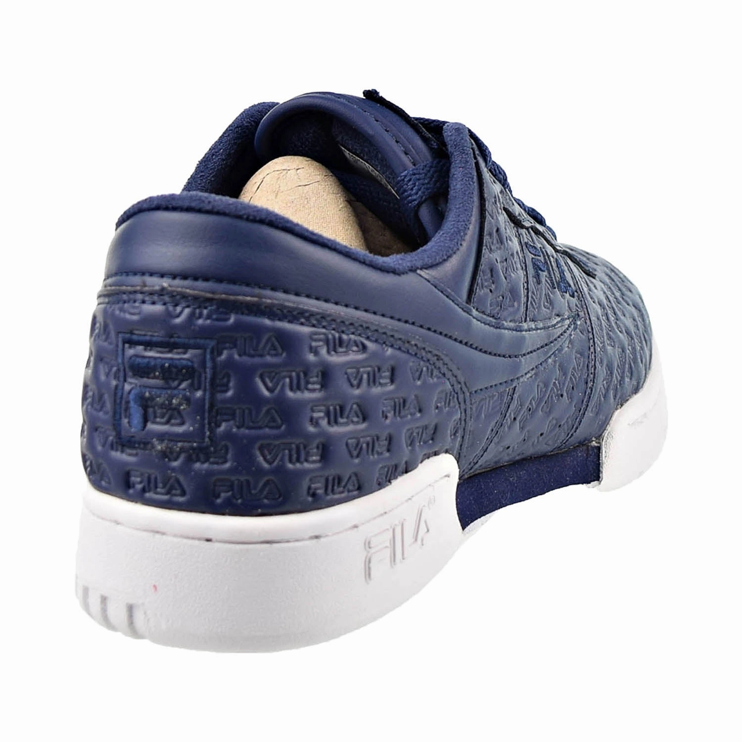 Slip Resistant Casual Shoes Fila Original Fitness Small Logos Men's Shoes Fila Navy-White