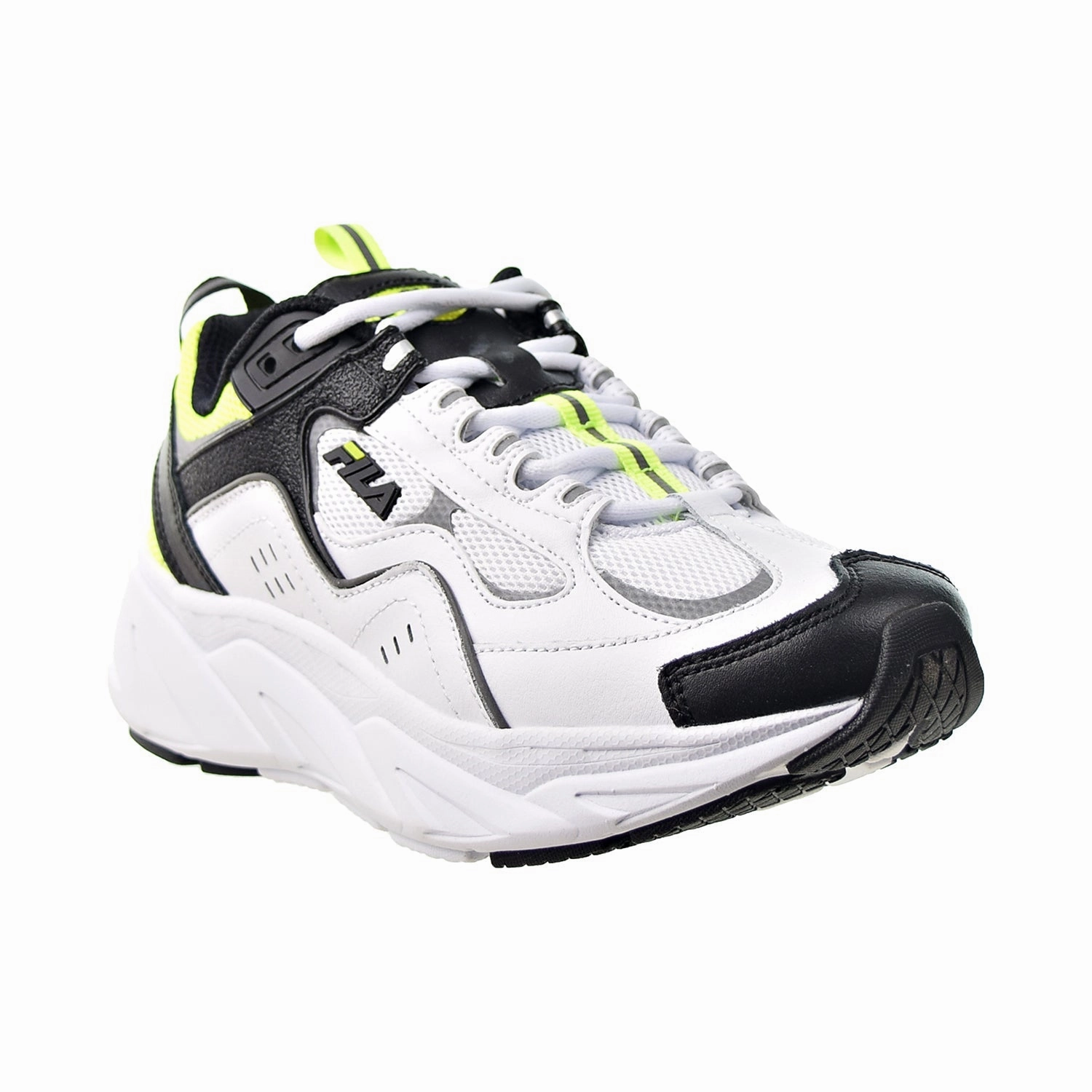 Top Running Shoes 2024 Fila Trigate Plus Women's Shoes White-Black-Safety Yellow