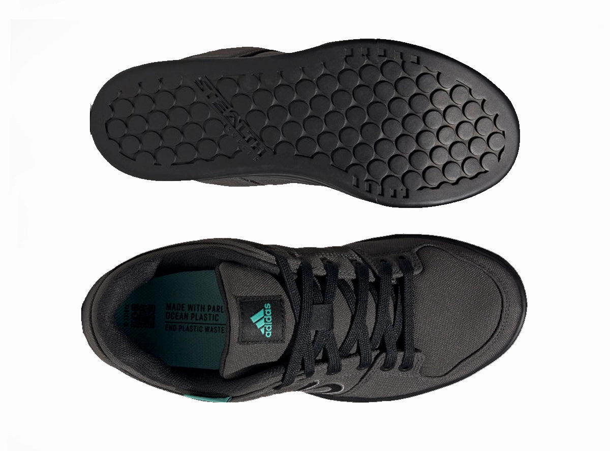 Flat Biking Shoes Five Ten Freerider Canvas Flat Pedal Shoe - DGH Solid Gray-Core Black-Gray Three - 2022