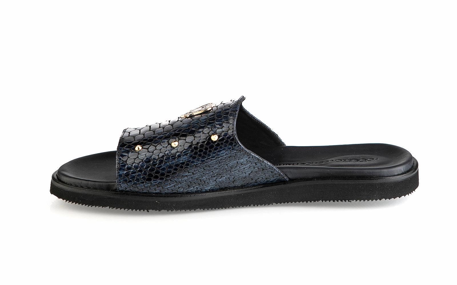 8800 Roberto Serpentini Sandals / Blue Flat Shoes Business Professional