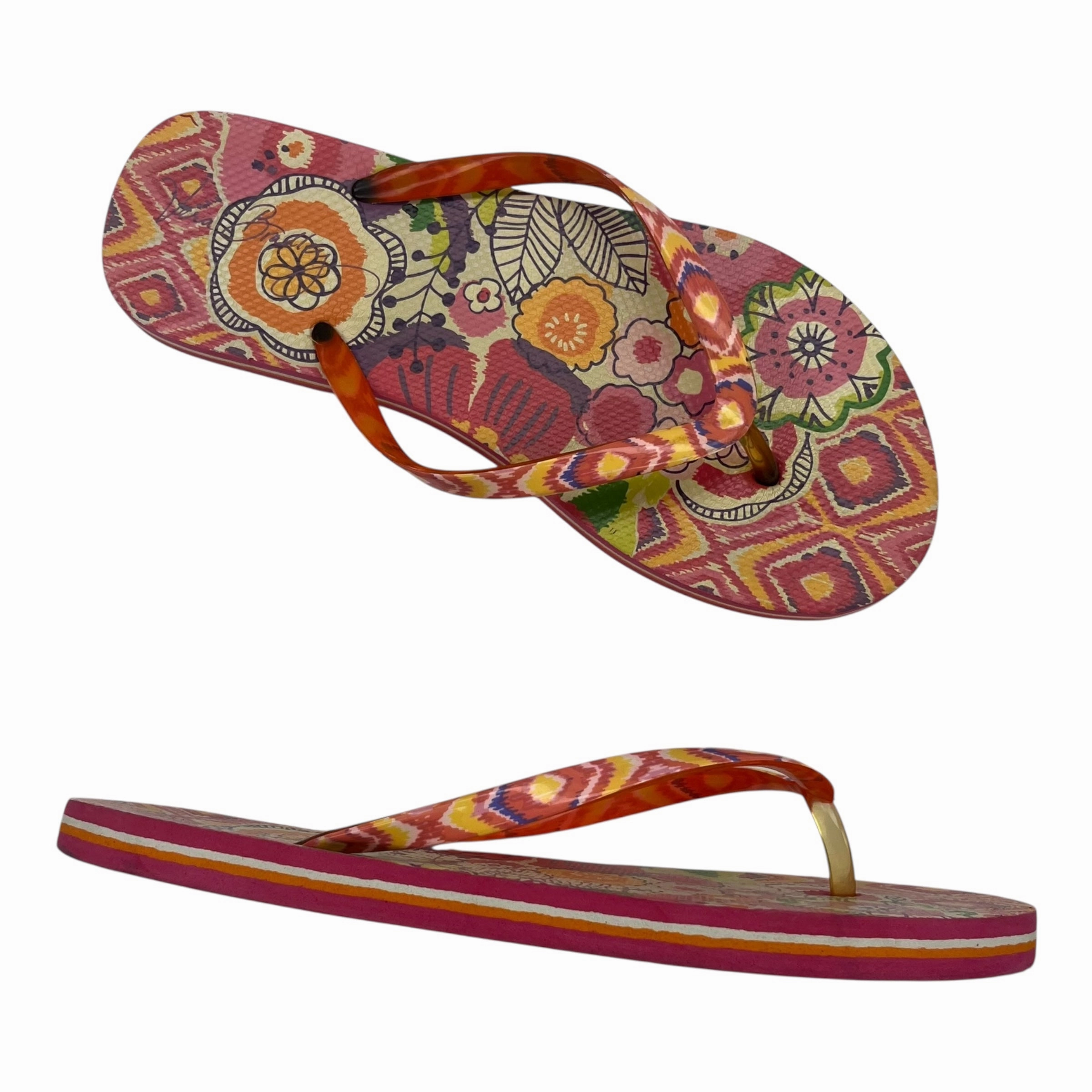 Driving With Flip Flops Sandals Flip Flops By Vera Bradley In Pink, Size:8