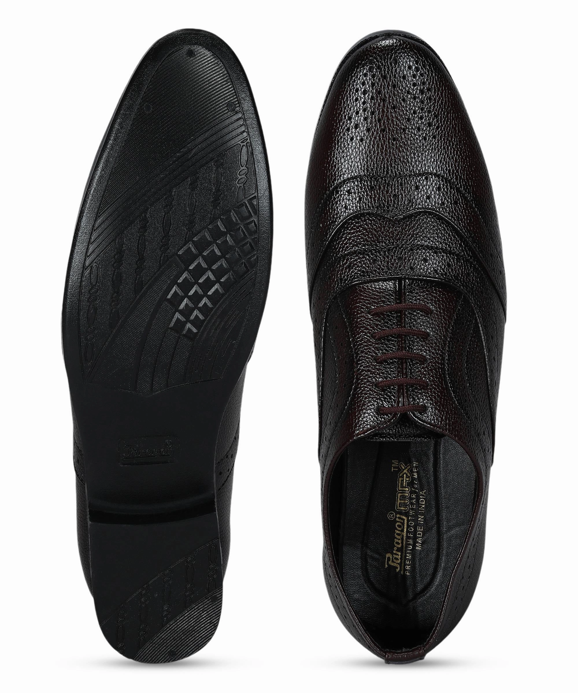 Paragon Men's Brown Formal Shoes| Trendy, Durable & Sturdy for Outdoor Wear Best Shoe Brand For Wide Flat Feet