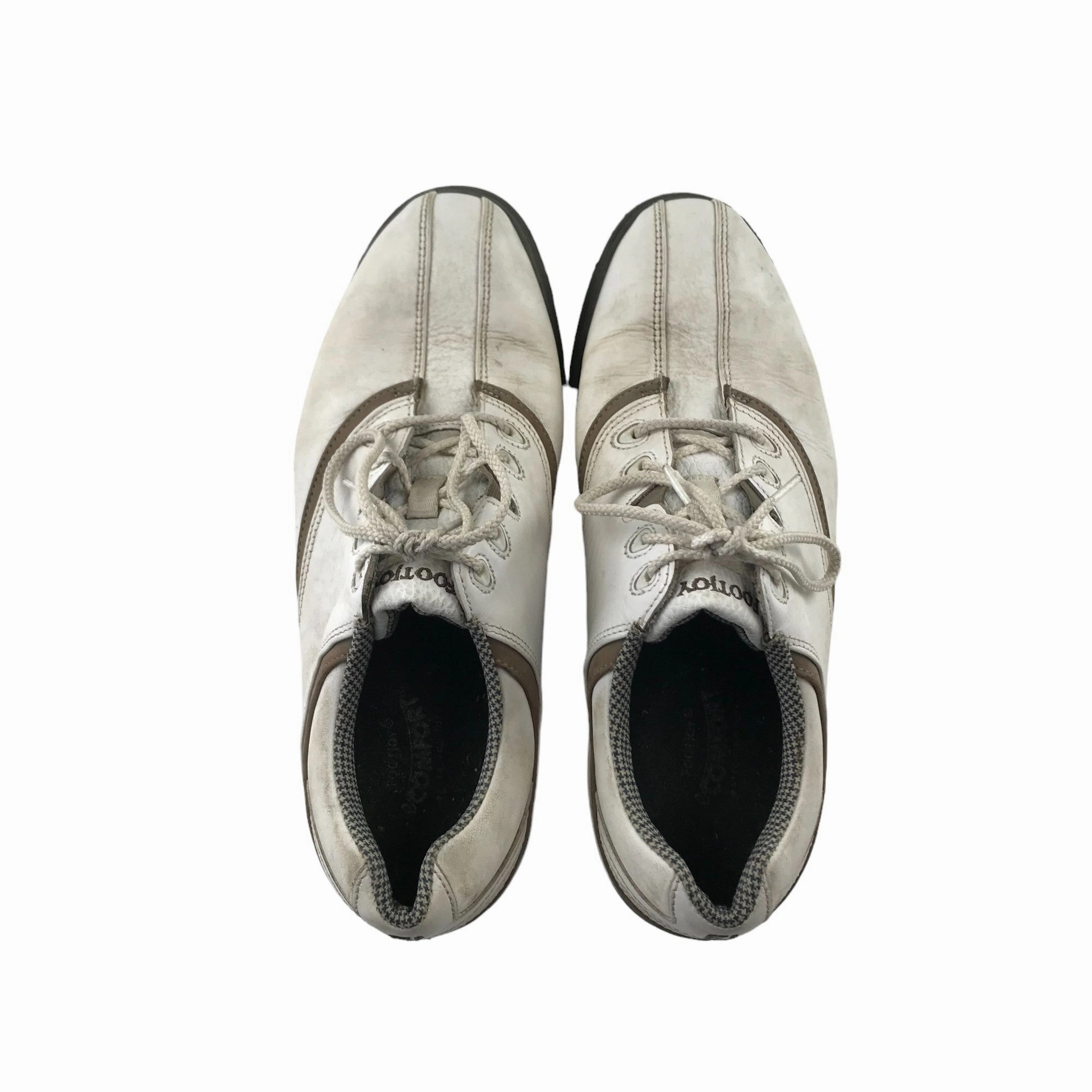 Adidas Adizero Zg Spikeless Golf Shoes FootJoy Golf Shoes Shoe Size 6 White and Light Brown