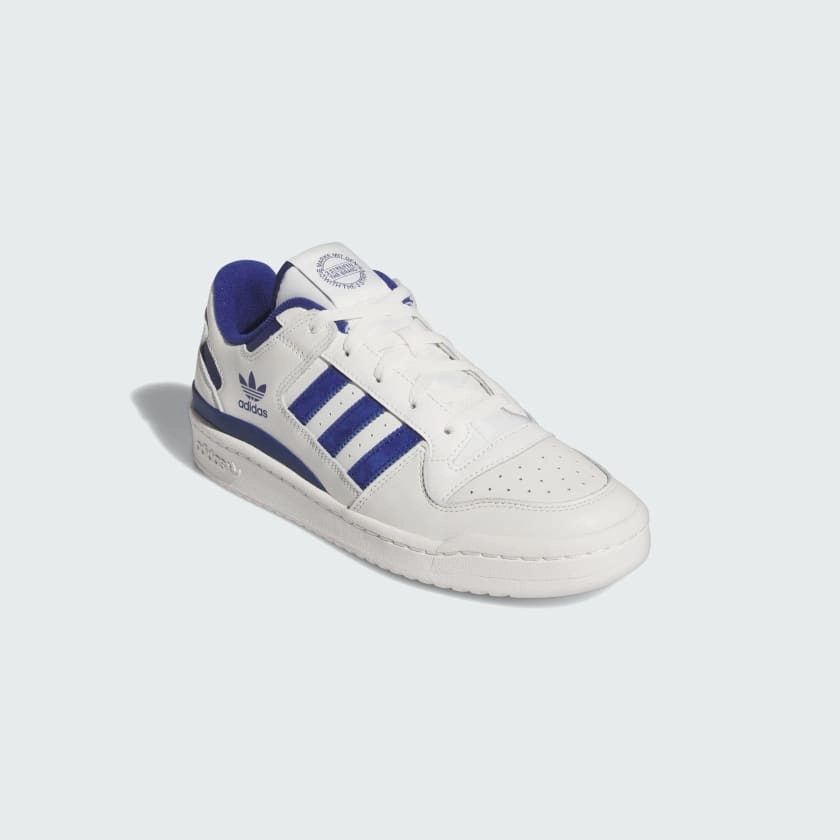 Neon Adidas Running Shoes FORUM LOW CL SHOES - Cloud White / Victory Blue / Cloud White