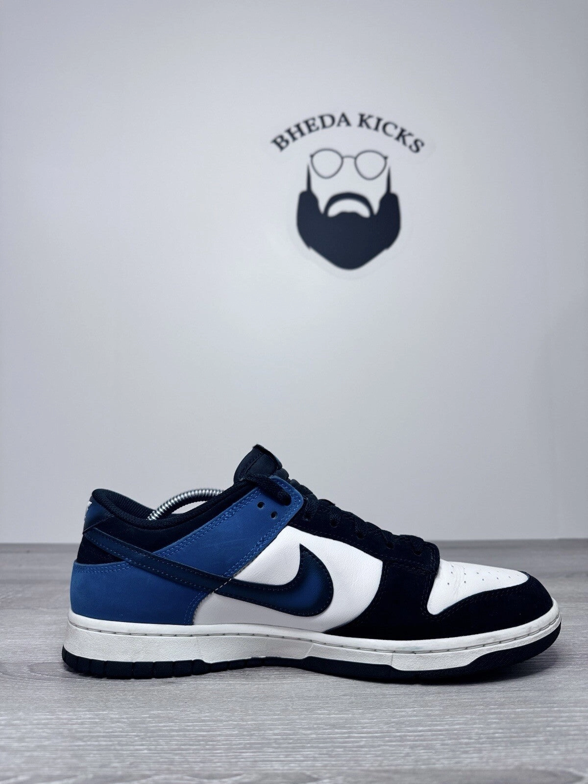 Size 11 - Nike Dunk Low Airbrush Industrial Blue FD6923-100 Preowned Authentic Asics Gel Foundation Workplace Running Shoe