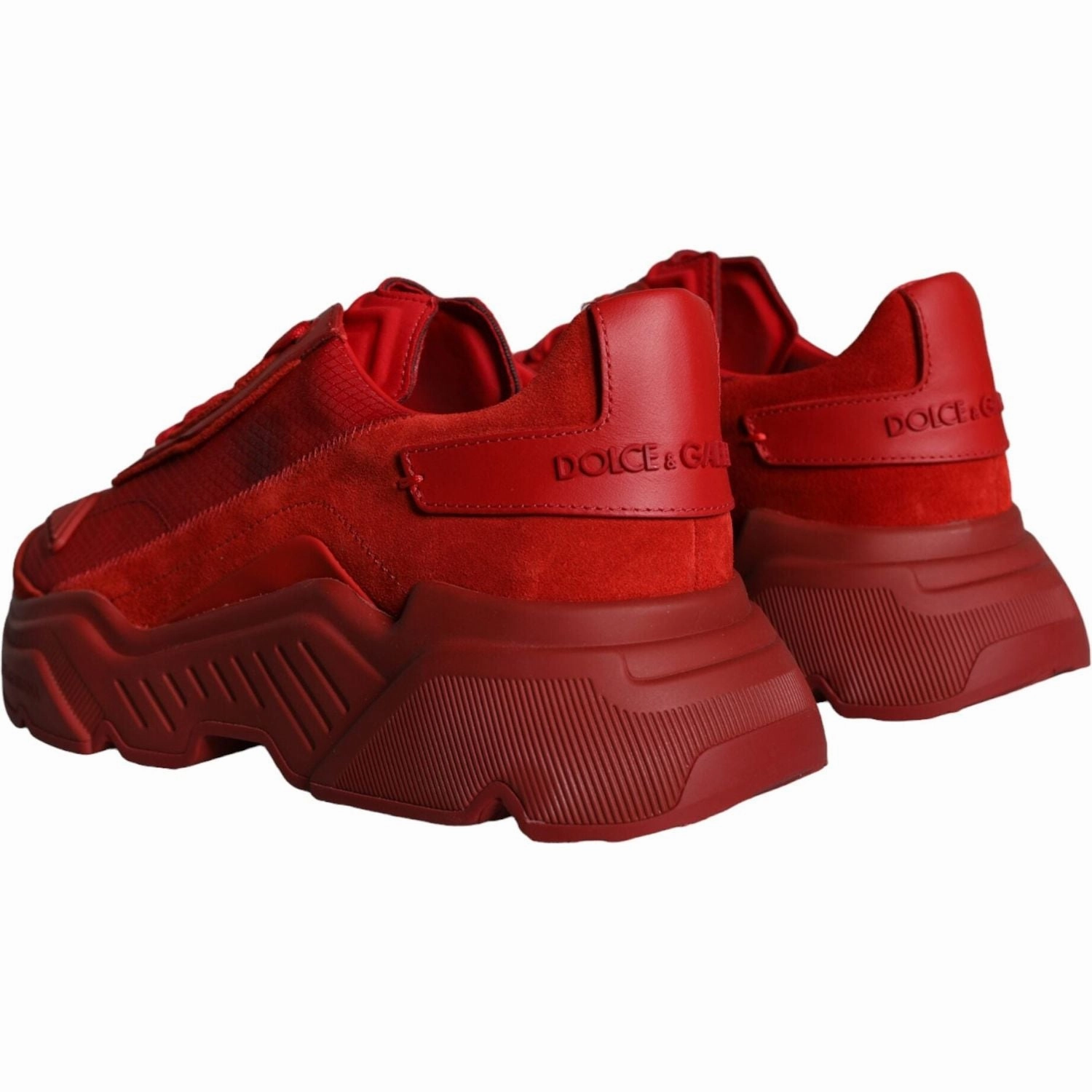 Sneakers Sporting Goods Dolce & Gabbana Red Leather Daymaster Low Top Sneakers Shoes