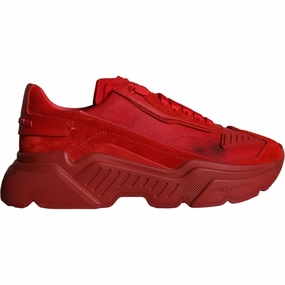 Lightweight Running Sneakers Dolce & Gabbana Red Leather Daymaster Low Top Sneakers Shoes