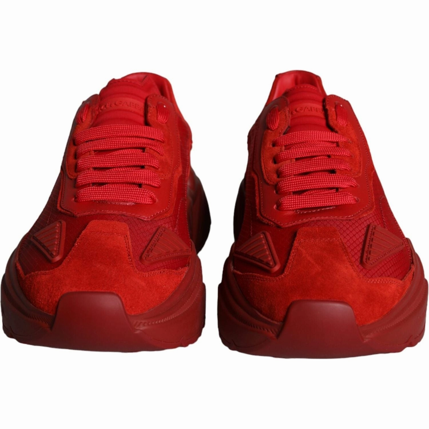 Sneakers For Swollen Feet Dolce & Gabbana Red Leather Daymaster Low Top Sneakers Shoes