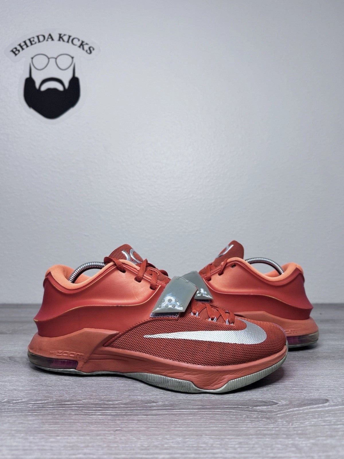 Size 9 - Nike KD 7 Texas Longhorns Promo Sample 2014 Preowned Authentic Asics Shoes Vs Brooks