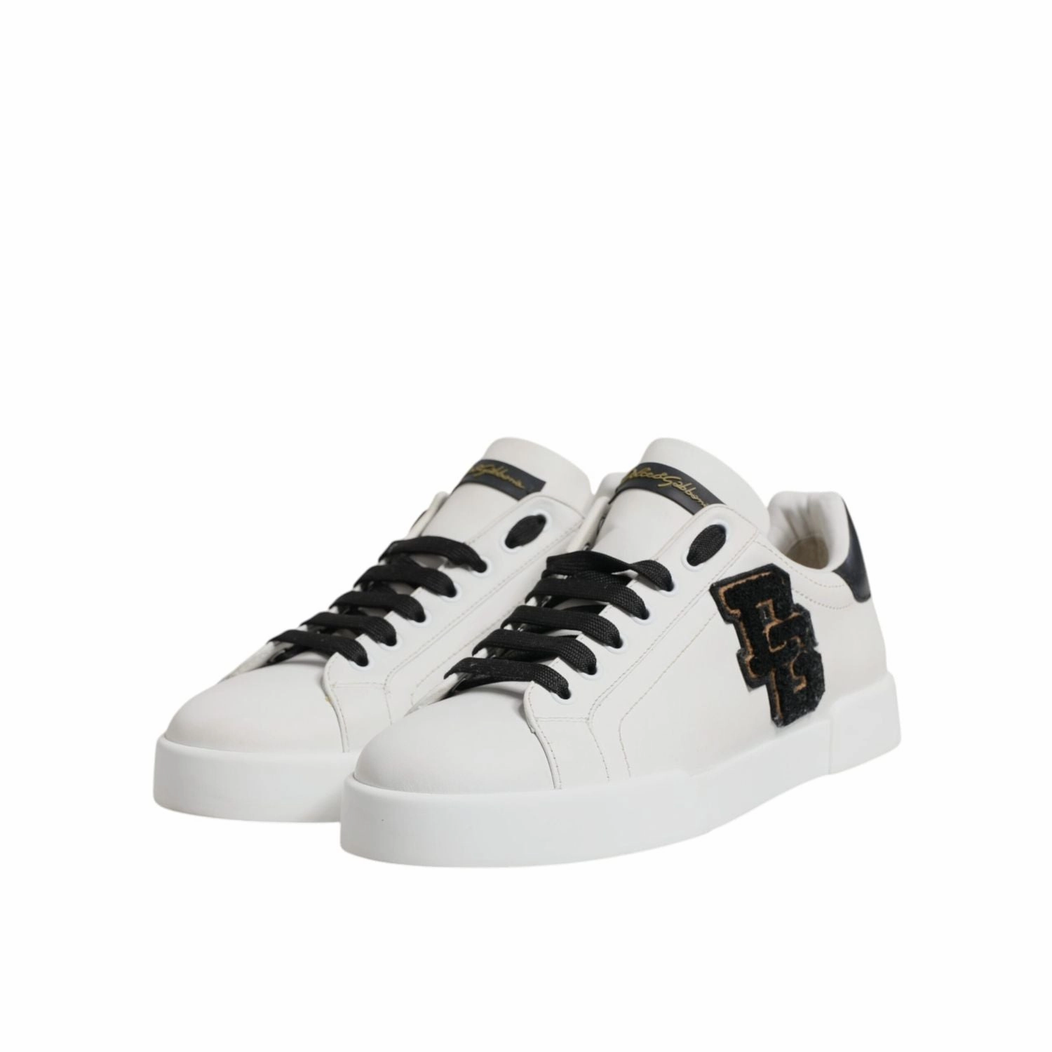 Mihara Yasuhiro Sneakers Dolce & Gabbana White Leather DG Logo Low Top Sneakers Shoes