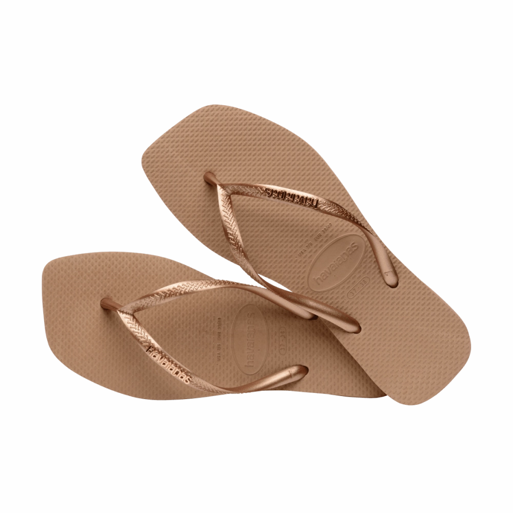 Flip Flops Hiking Slim Square Logo Metallic Flip Flops