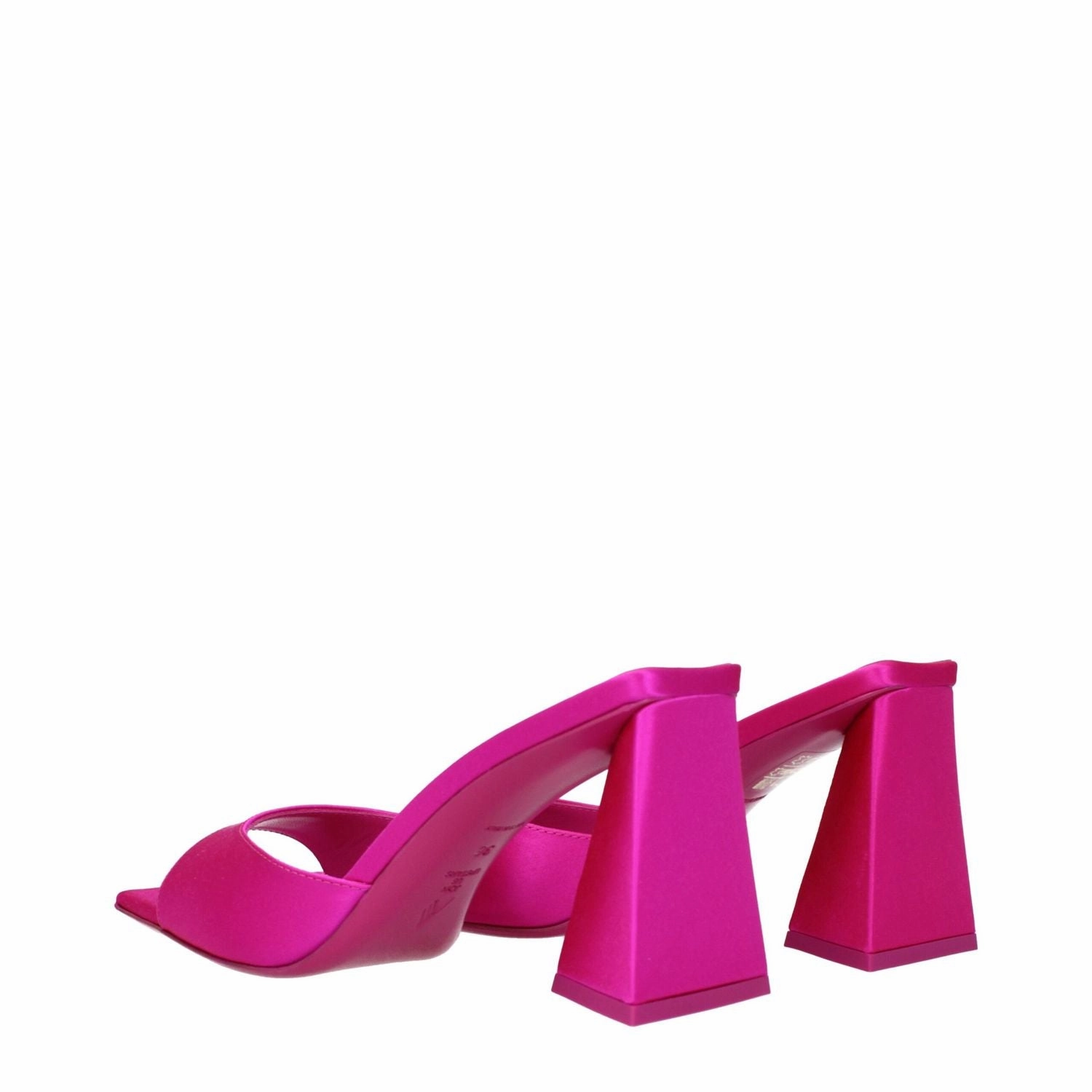 Low Platform Sandals The Attico Pink Satin Stiletto Heel Sandals
