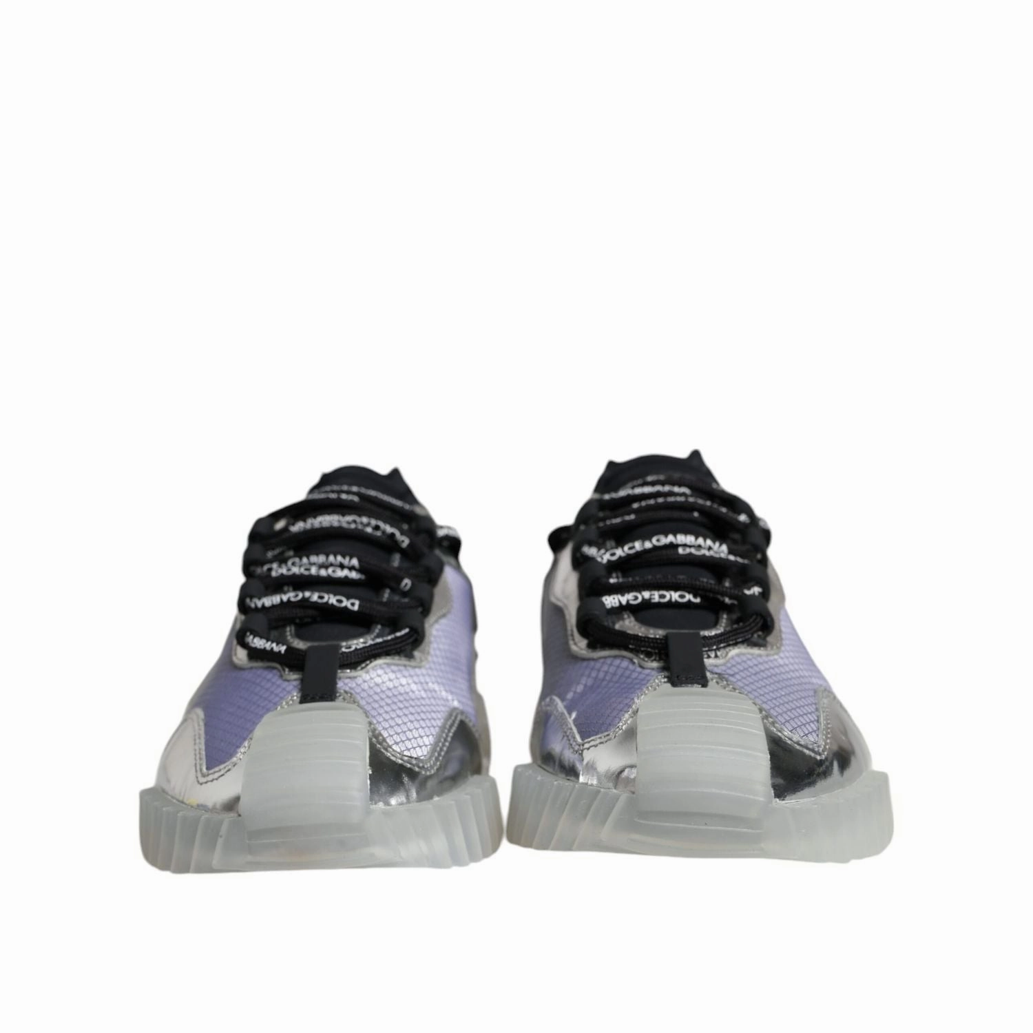 Sneakers Online Store Dolce & Gabbana Silver Black Nylon NS1 Low Top Sneakers Shoes