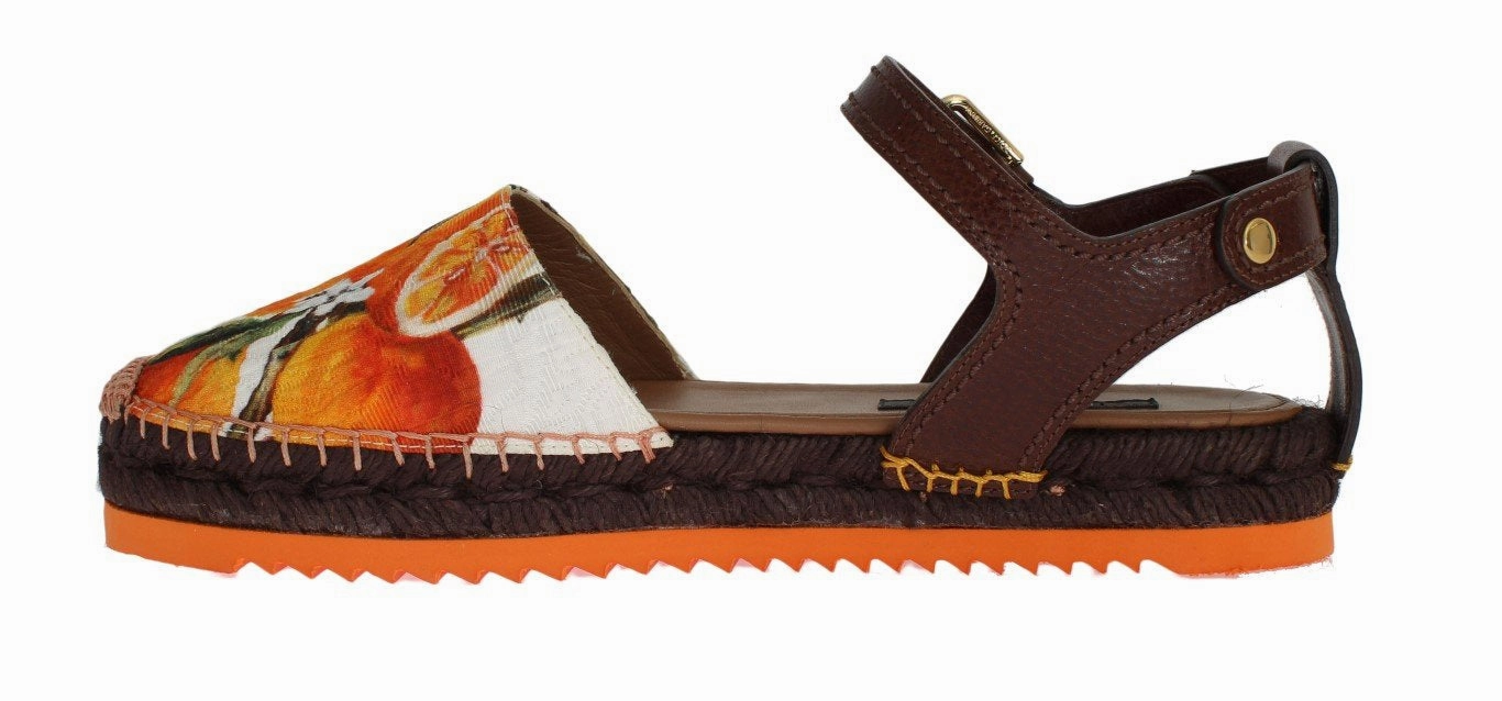 Best Supportive Sandals Orange Brocade Espadrilles Sandals