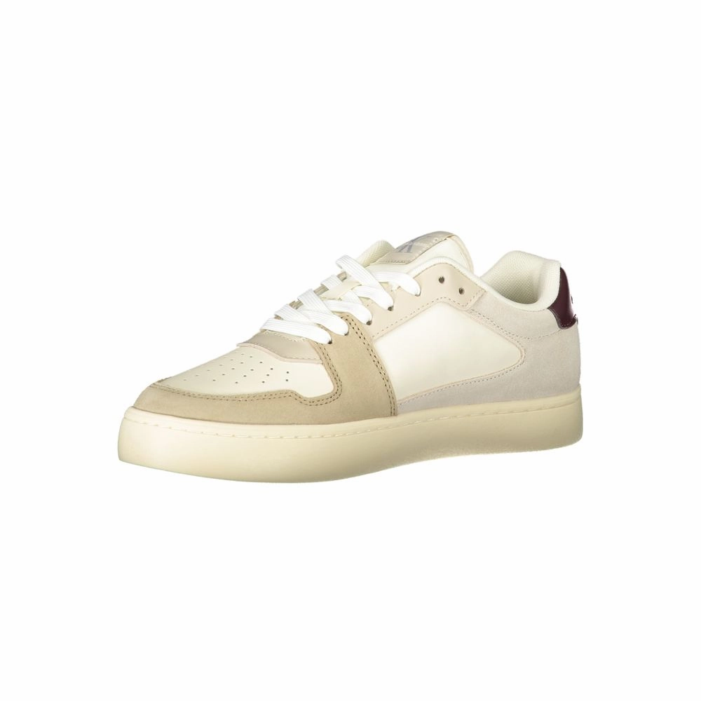 Calvin Klein Beige Polyester Men Sneaker Sneakers In Wide Sizes