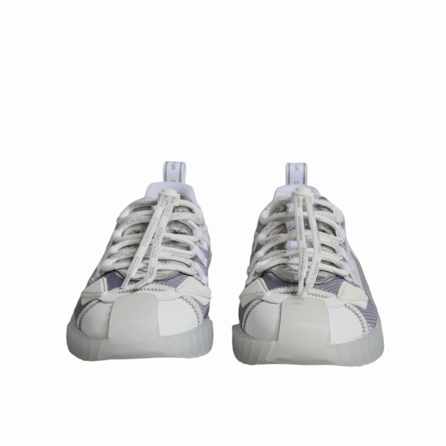 Tall Sneakers Dolce & Gabbana White Silver Low Top NS1 Sneakers Shoes