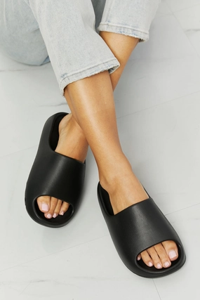 NOOK JOI In My Comfort Zone Slides in Black Burst Slippers