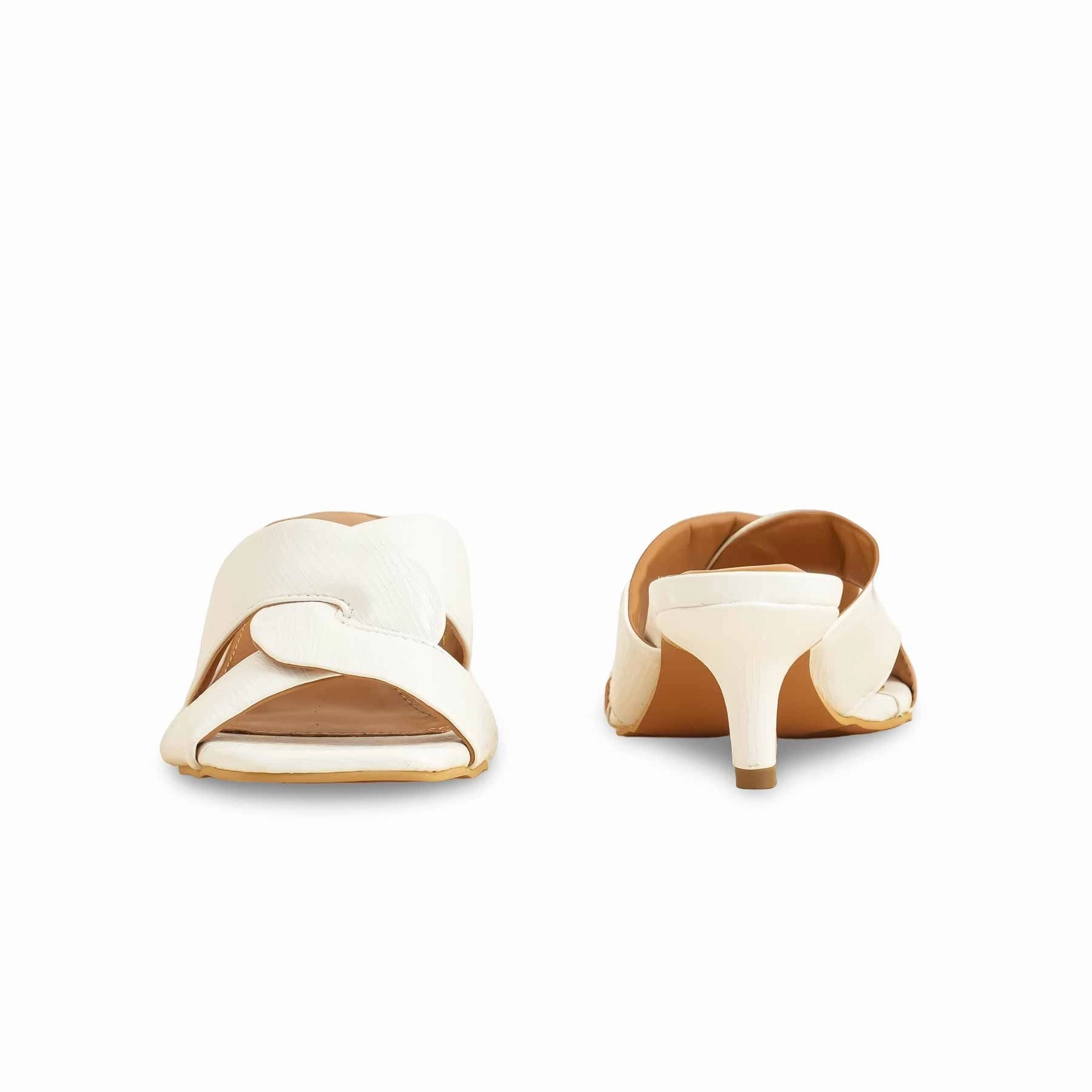 Slippers With Glitter Cream Formal Slipper For Women FR8321