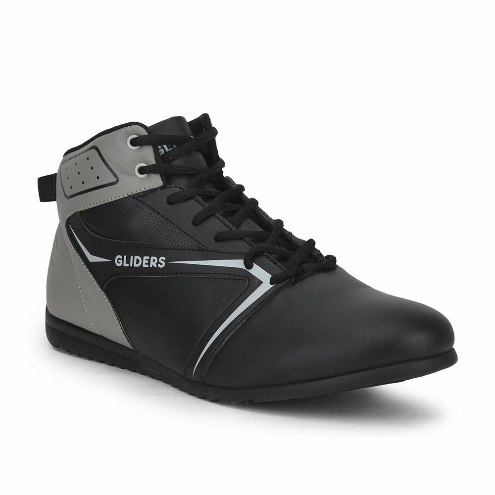 Casual Bridal Shoes Gliders Casual Black Lacing Sneakers For Men RIDER-E By Liberty