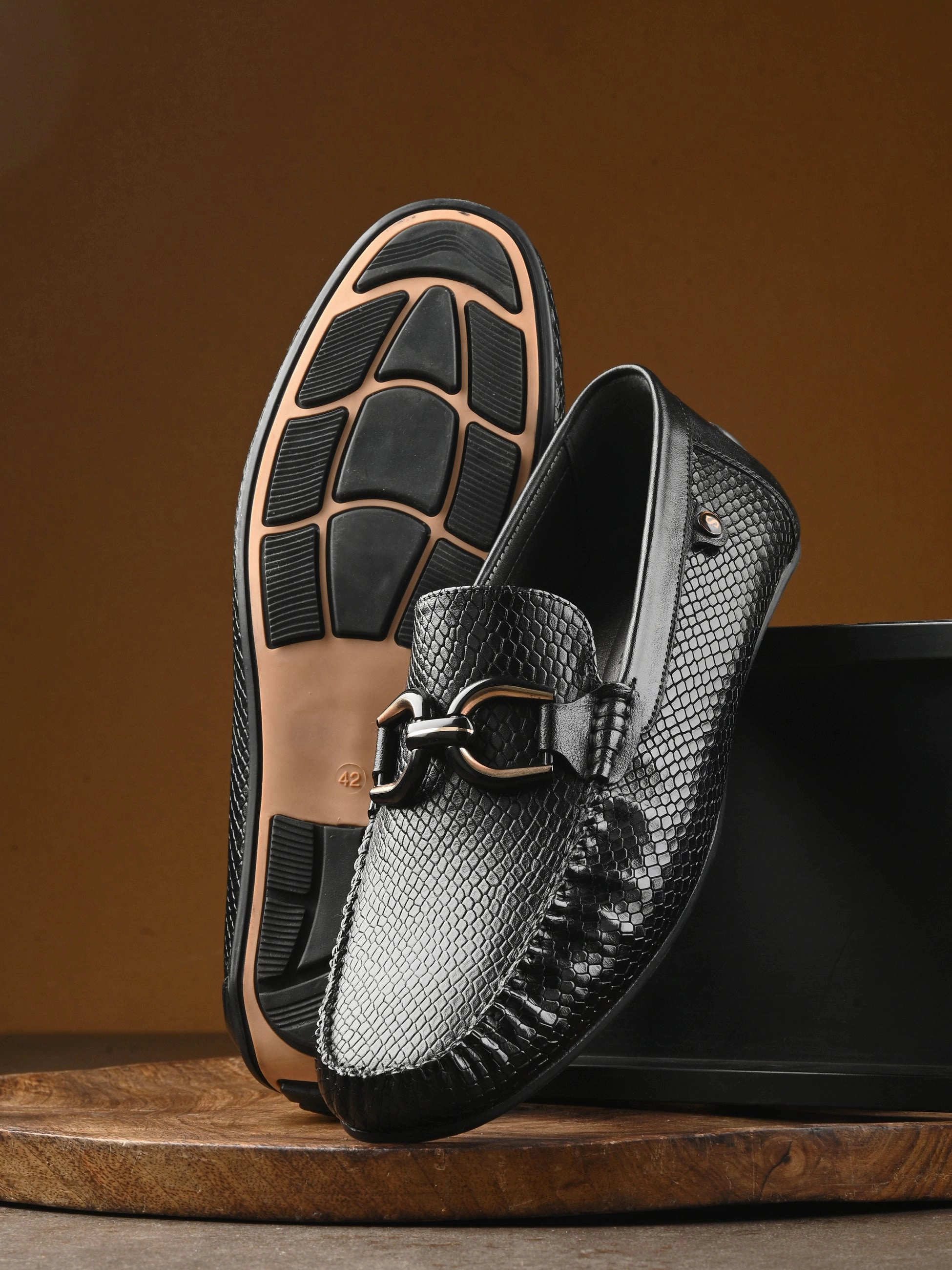 Composite Toe Loafers Globus Black Driving Loafers