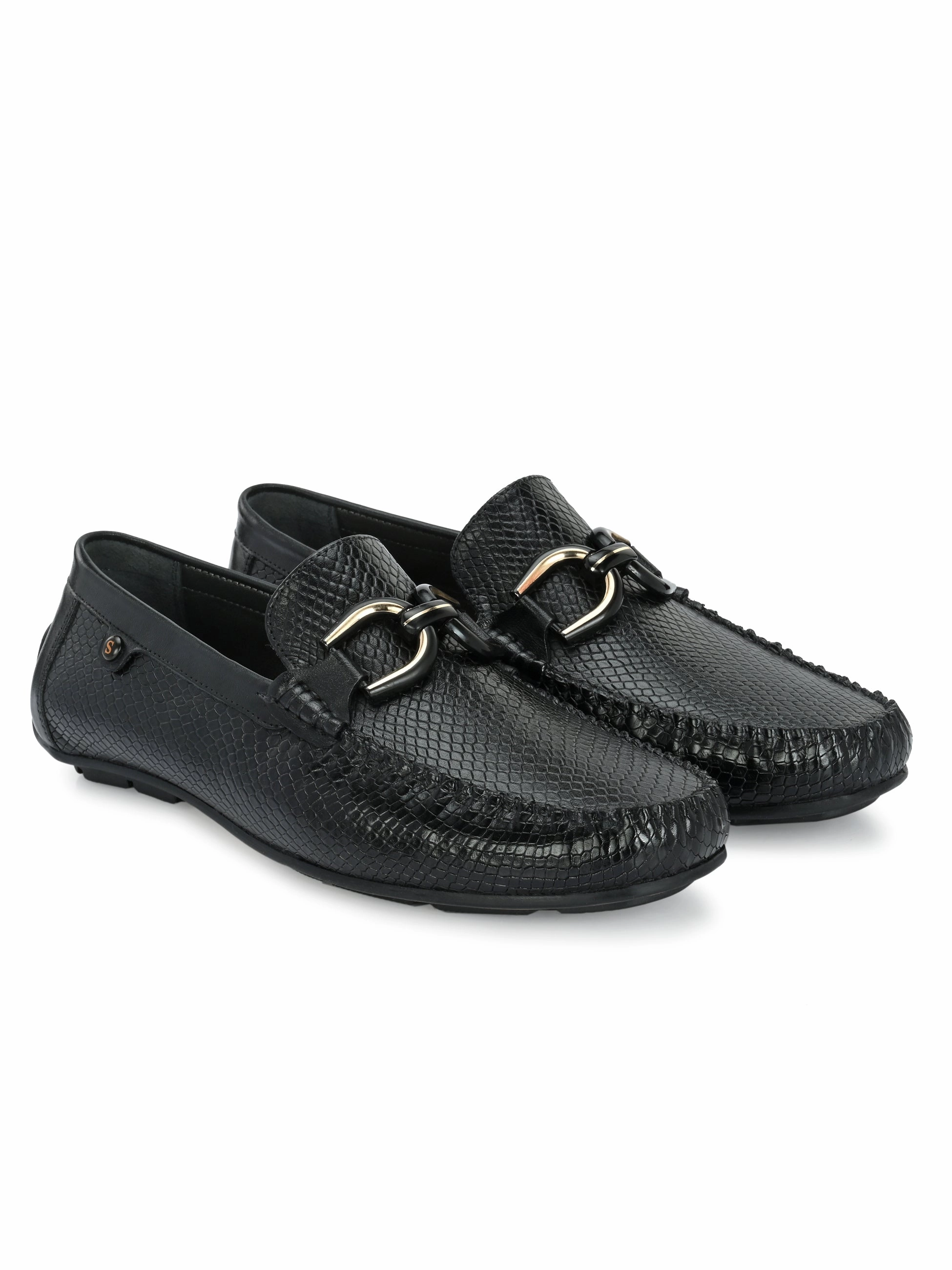 Globus Black Driving Loafers Shell Cordovan Penny Loafers