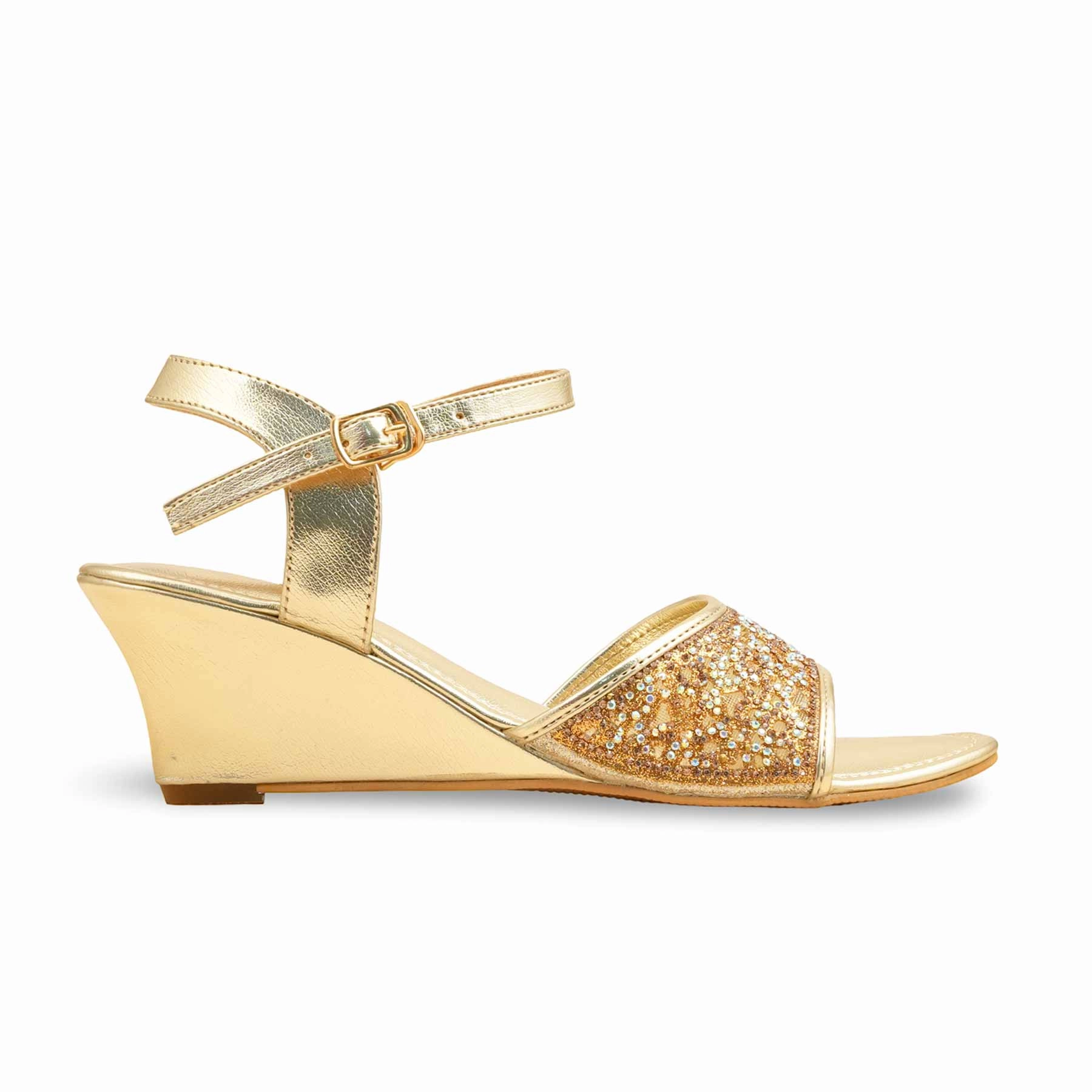 Sandals Usa Golden Fancy Sandal For Women FN6201