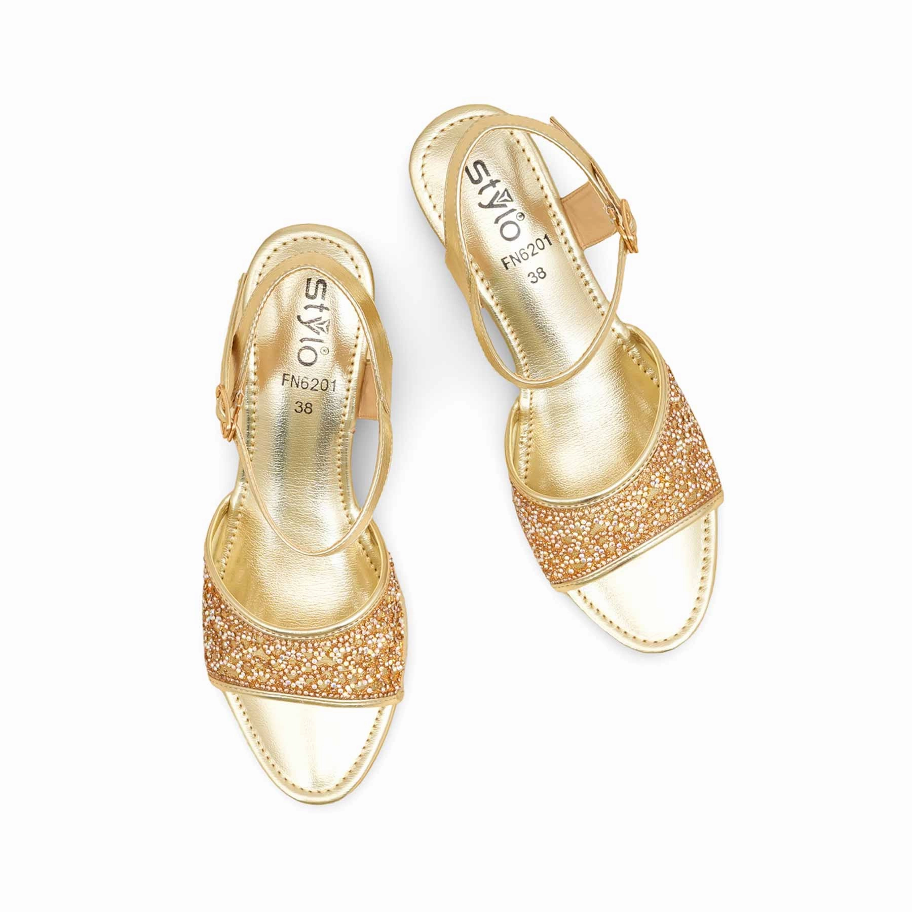 Golden Fancy Sandal For Women FN6201 Sandals Resort Deals