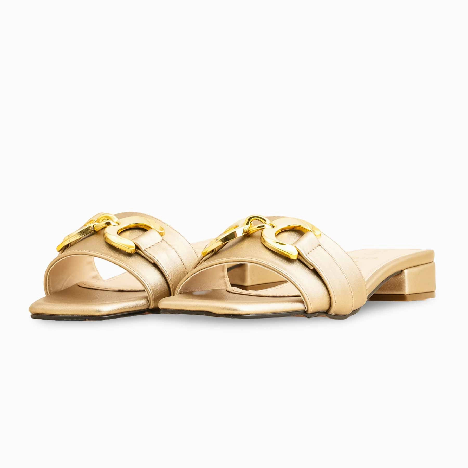 Golden Formal Slipper FR8329 Fuzzy Slip On Slippers