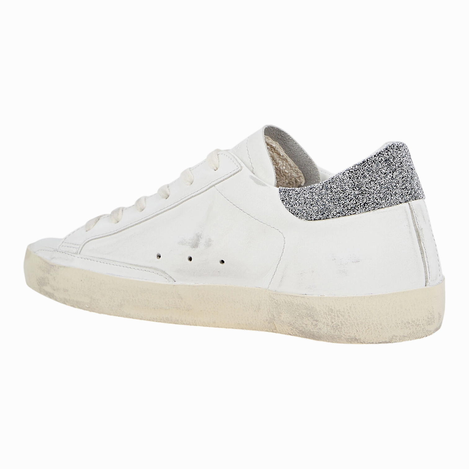 Cheap Sale Sneakers Golden Goose Superstar Leather Upper Crystal Star White/Silver Women GWF00101.F003354.80185