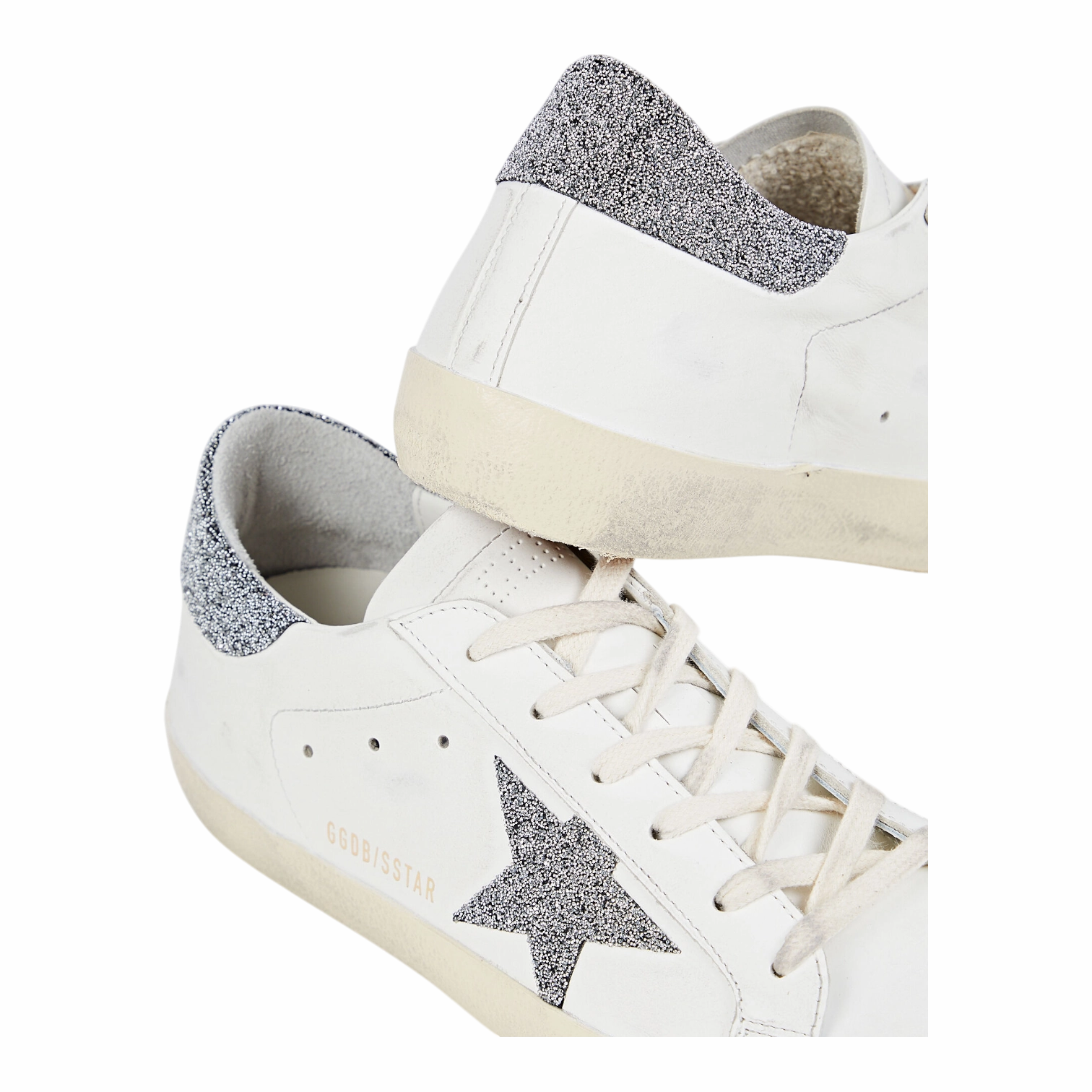 Hottest High Sneakers Golden Goose Superstar Leather Upper Crystal Star White/Silver Women GWF00101.F003354.80185