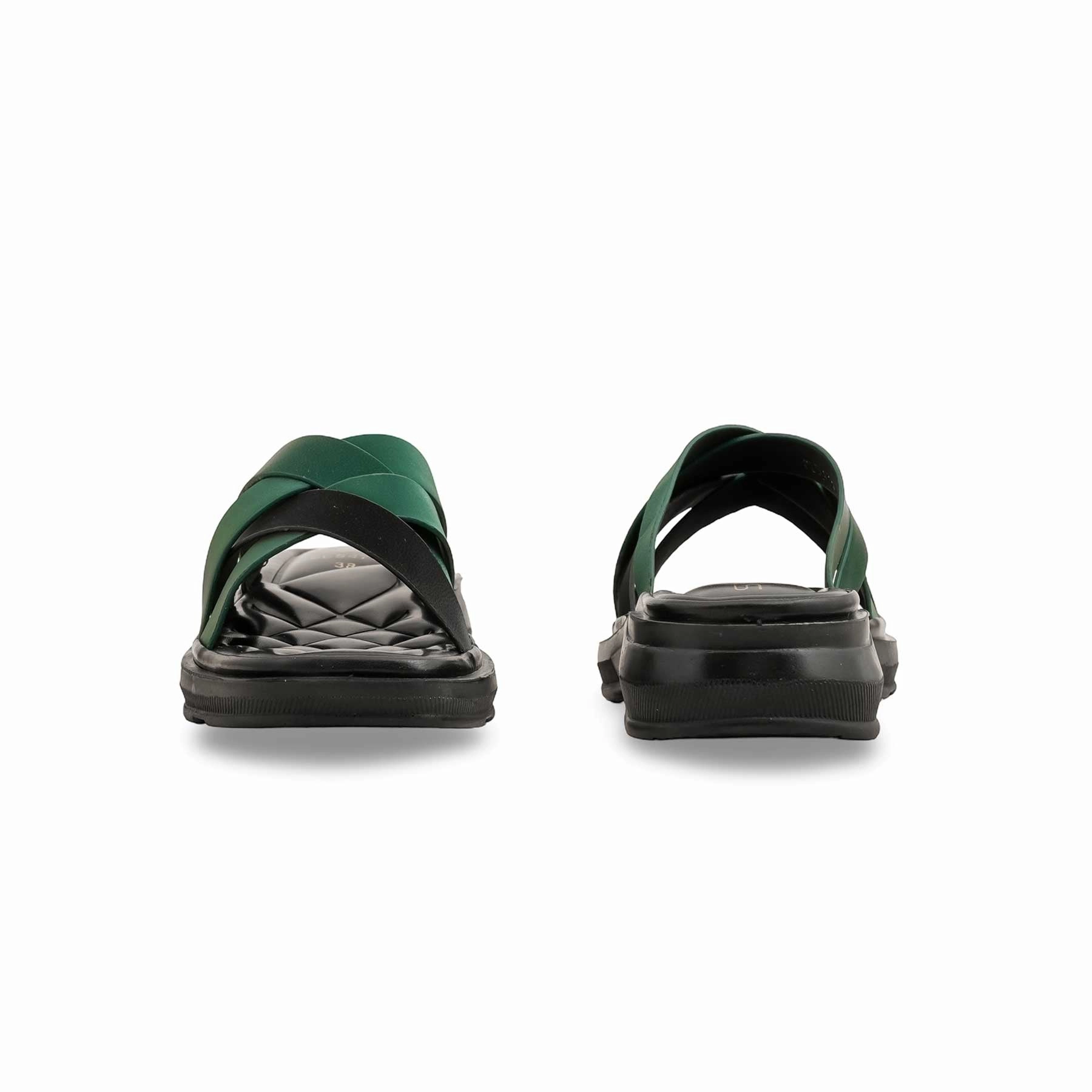 Bow Shoes Green Casual Softy For Ladies CL5476