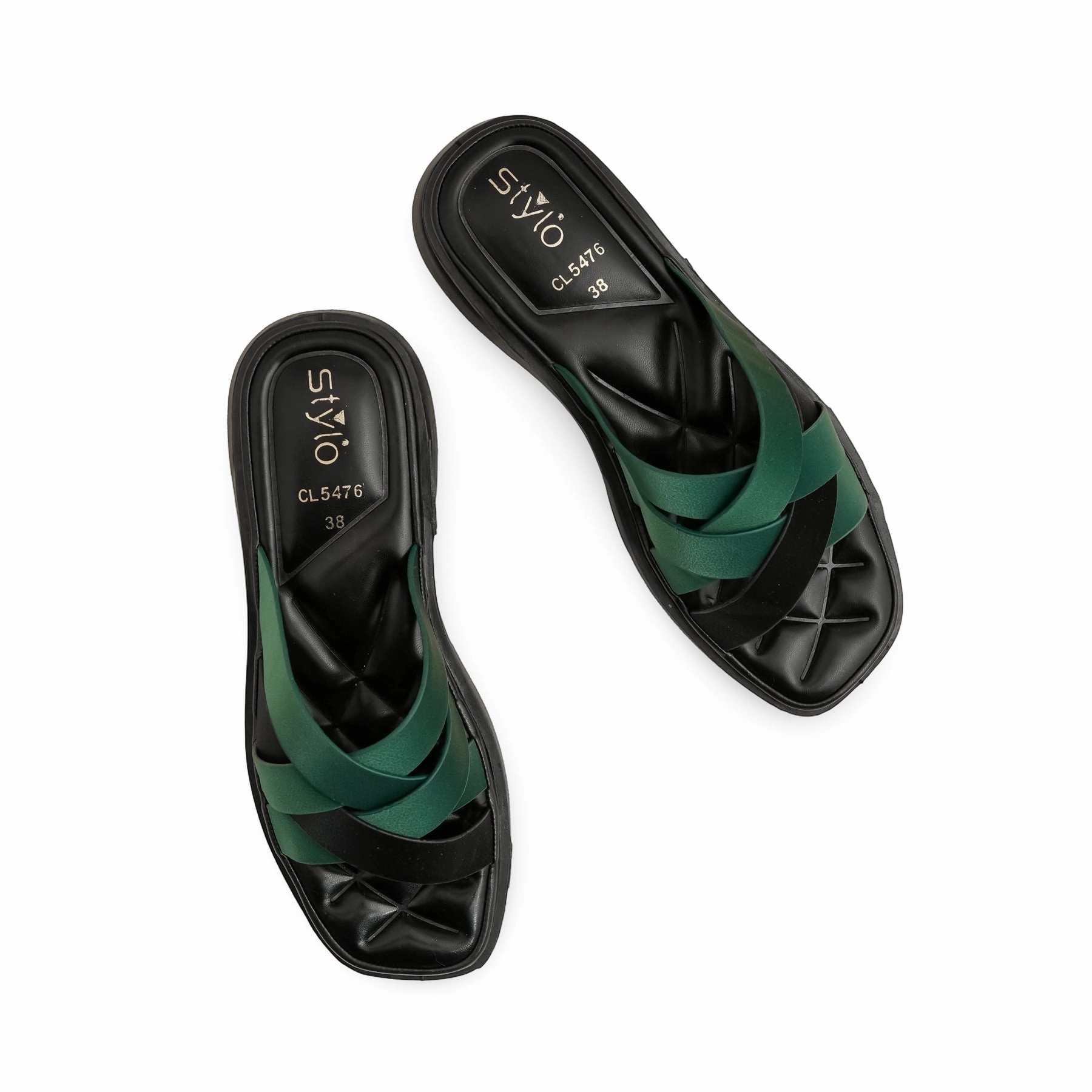 Green Casual Softy For Ladies CL5476 Boat Shoes Flats