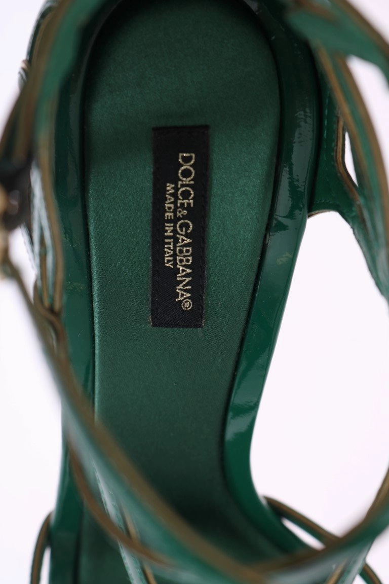 Dansko Sandals Green Patent Leather Strap Sandals