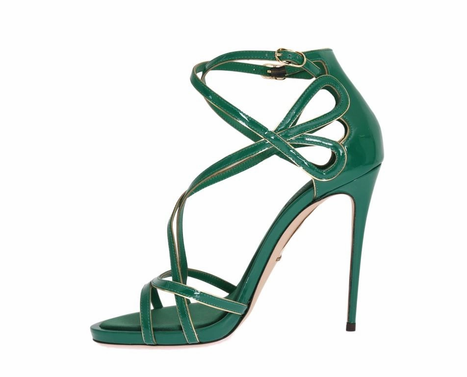 Similar Sandals Green Patent Leather Strap Sandals
