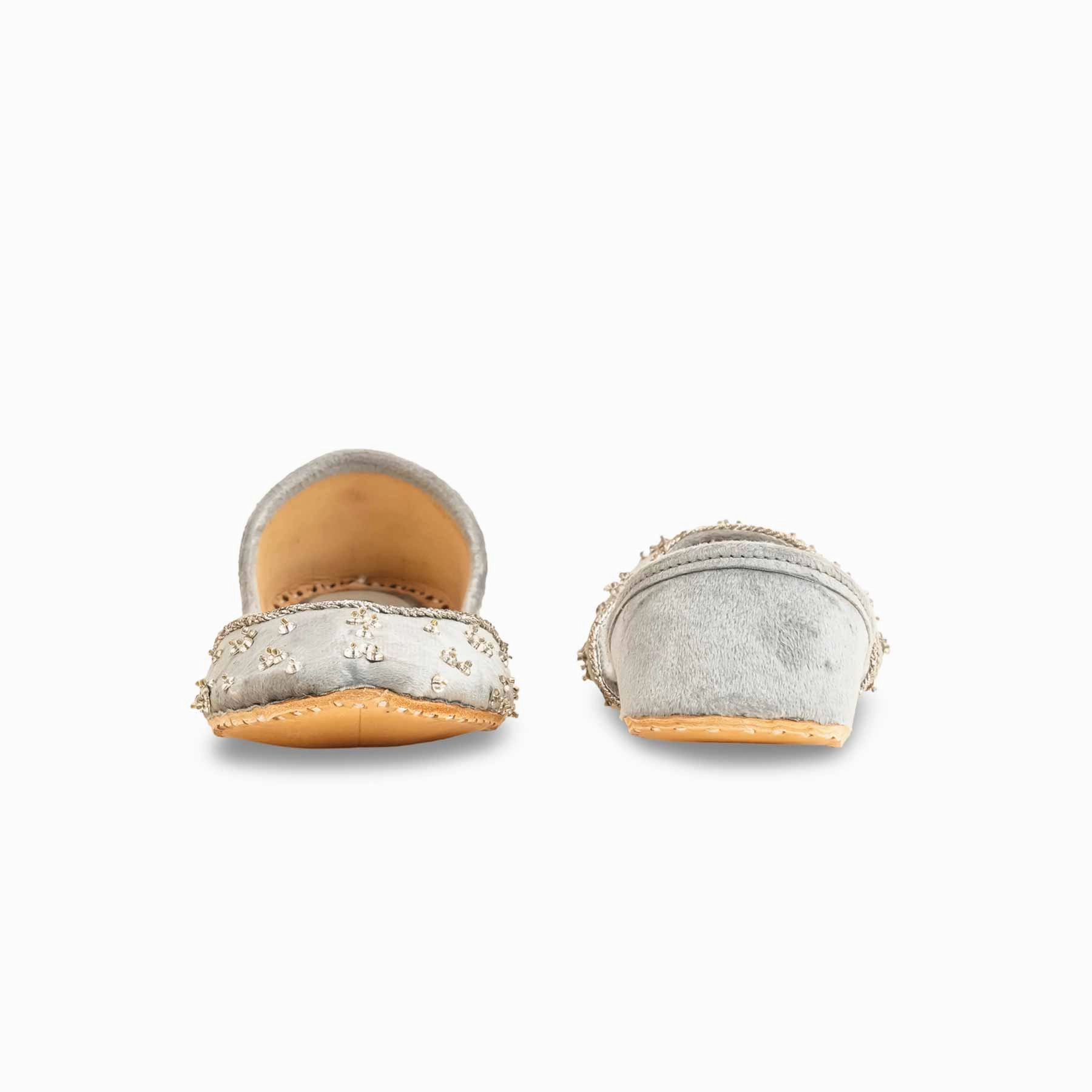 Grey Fancy Khusa EC8532 Swollen Feet Flat Shoes