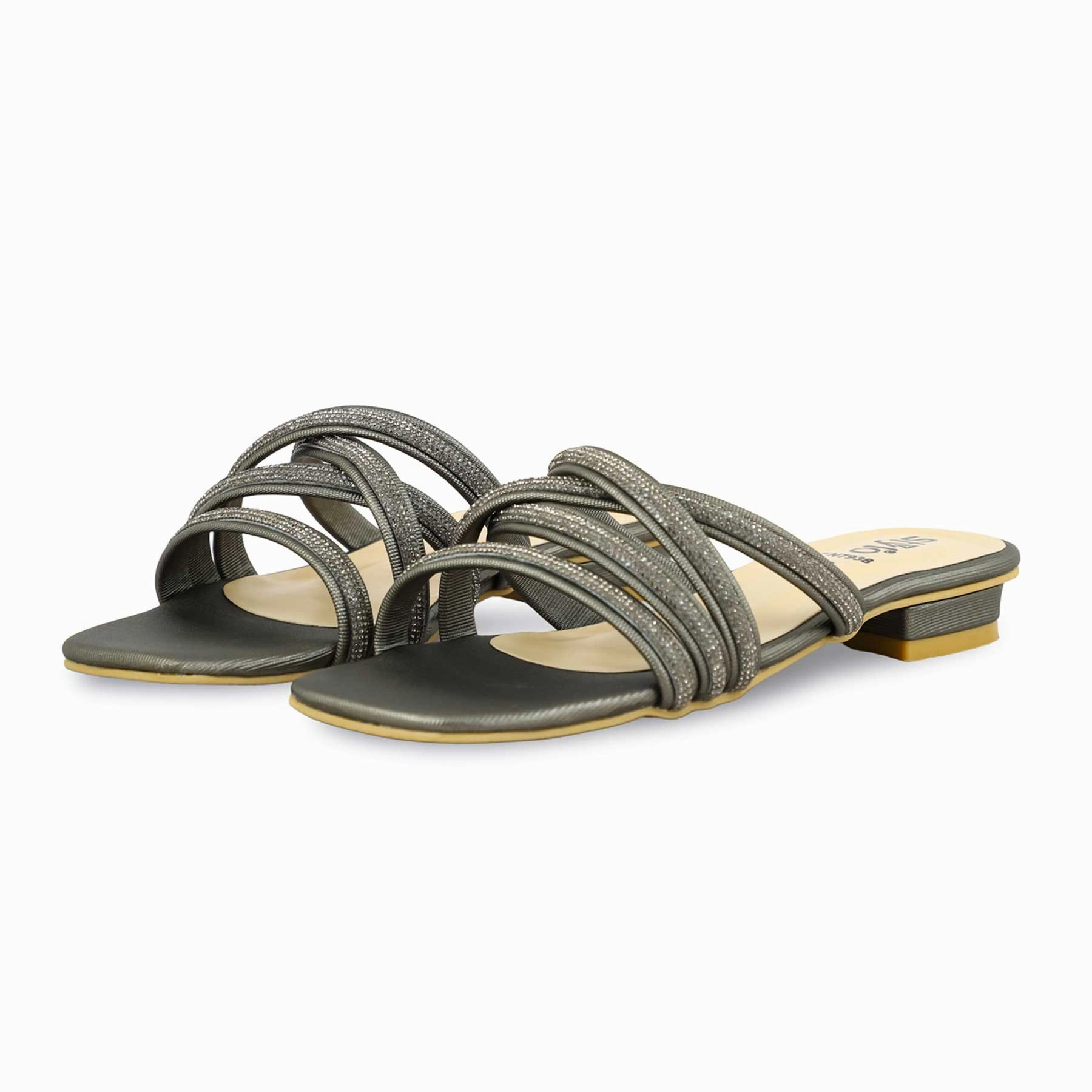 Flat Feet Overpronation Shoes Grey Fancy Women Slipper FN7938