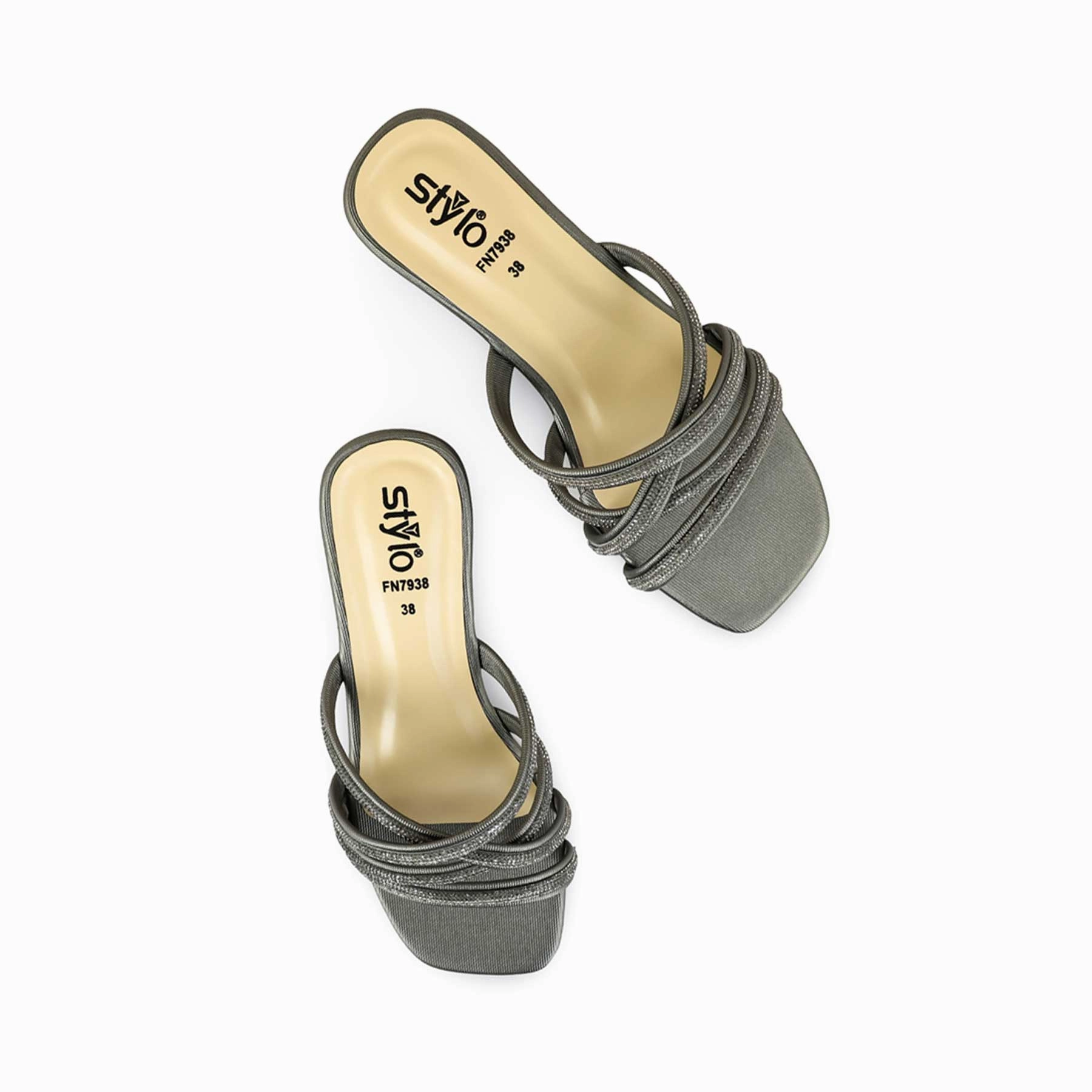 Flat Gravel Shoes Grey Fancy Women Slipper FN7938