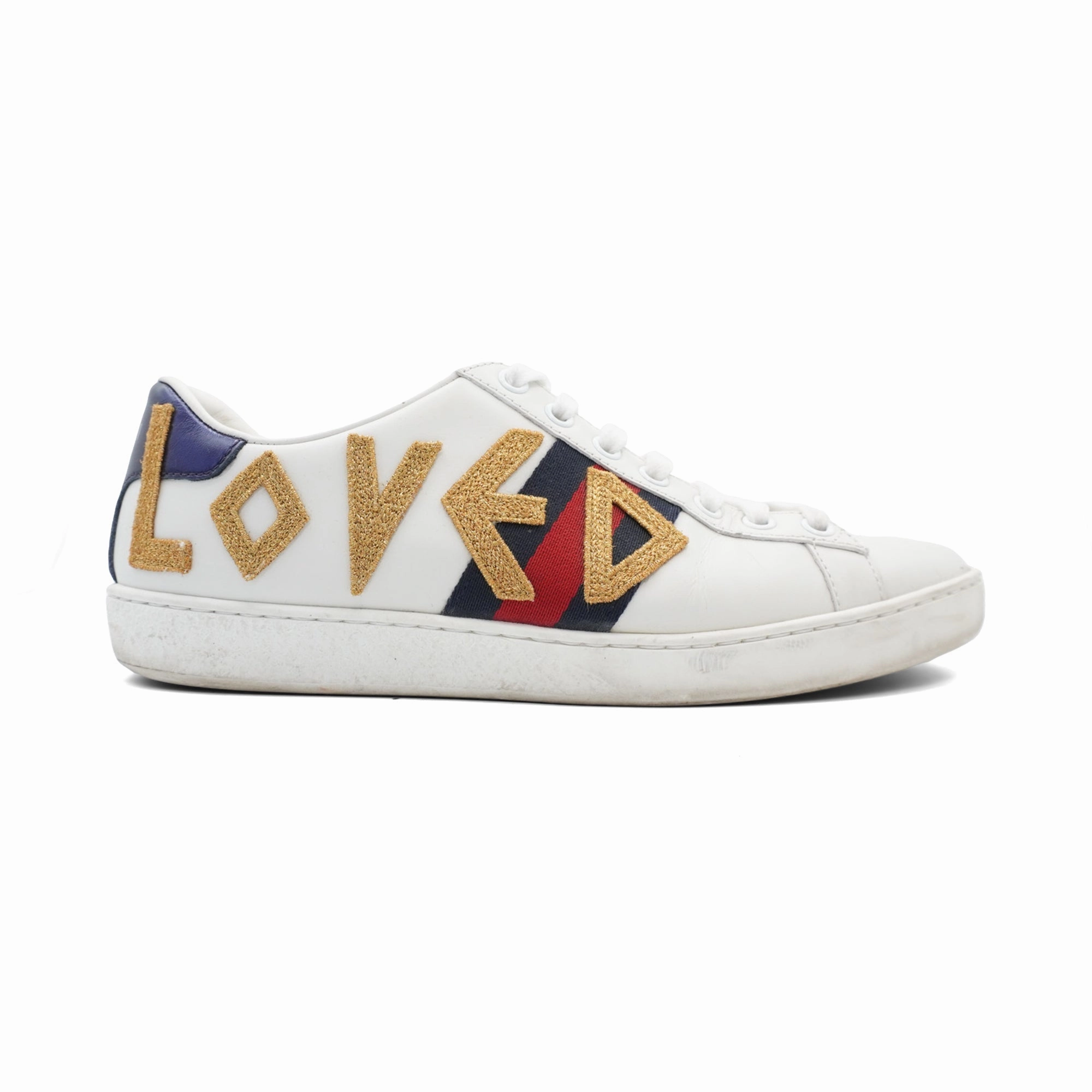 Sneakers With Star On Side Gucci 'Loved Ace' Sneakers - Women's 36.5