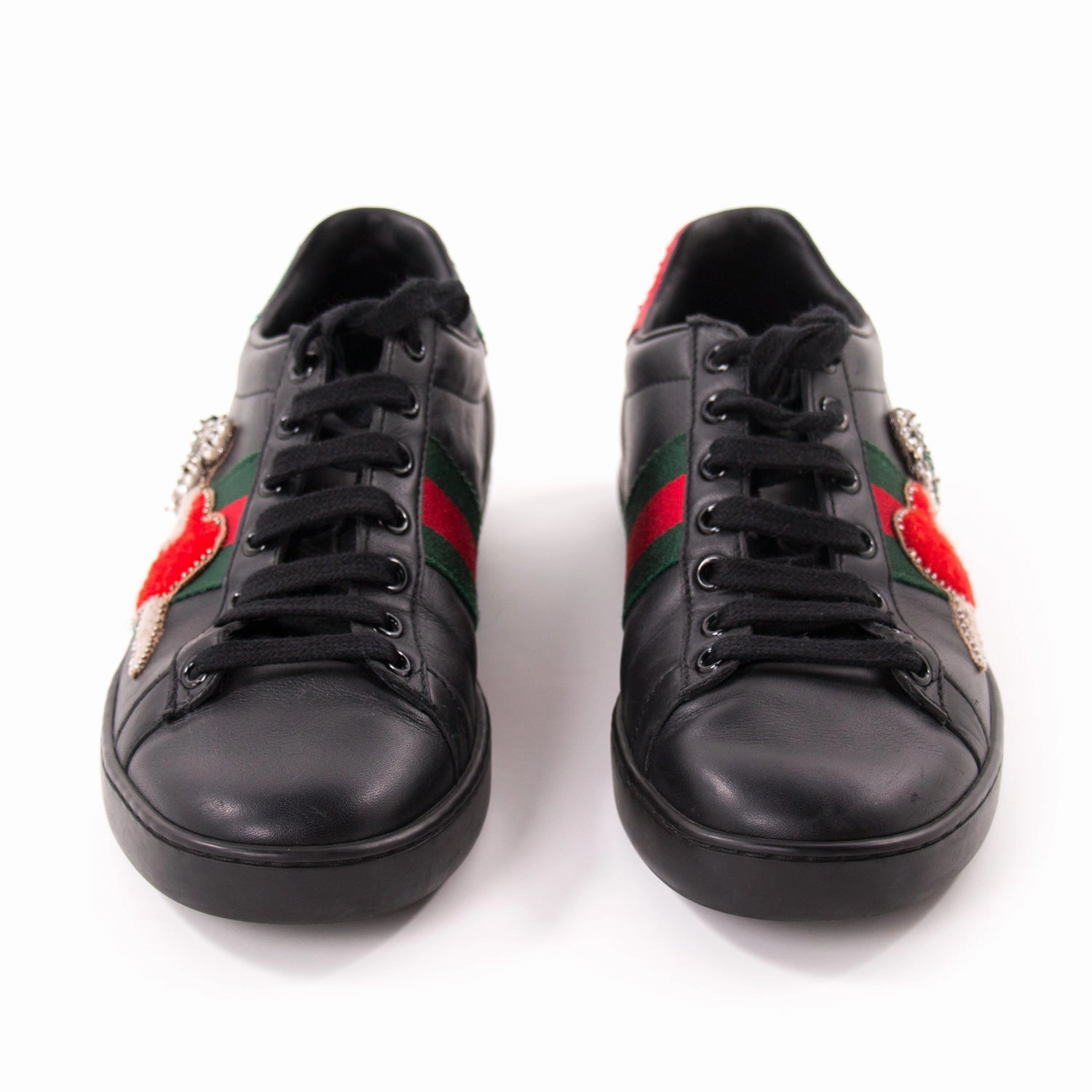 Gucci Ace Leather Embroidered Sneaker Sneakers At Walmart