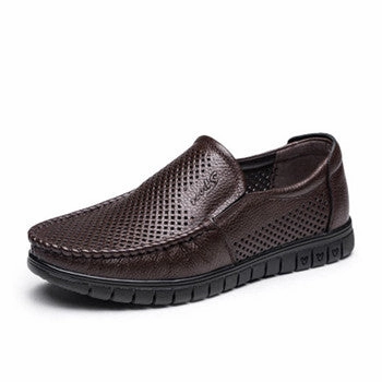 Handmade Genuine Leather Loafers Slip On Shoe Loafers Food