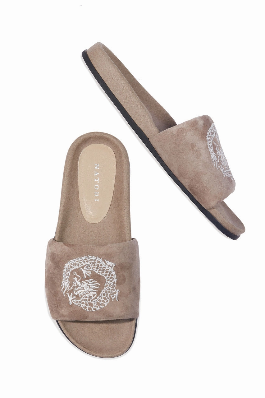 Great Northwest Slippers Happy Dragon Embroidery Slide