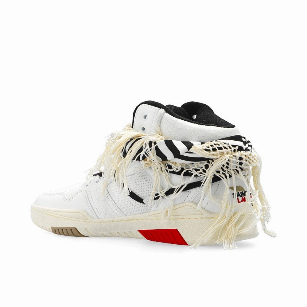 Killwinner Sneakers Saint Laurent White Calfskin High Top Sneakers