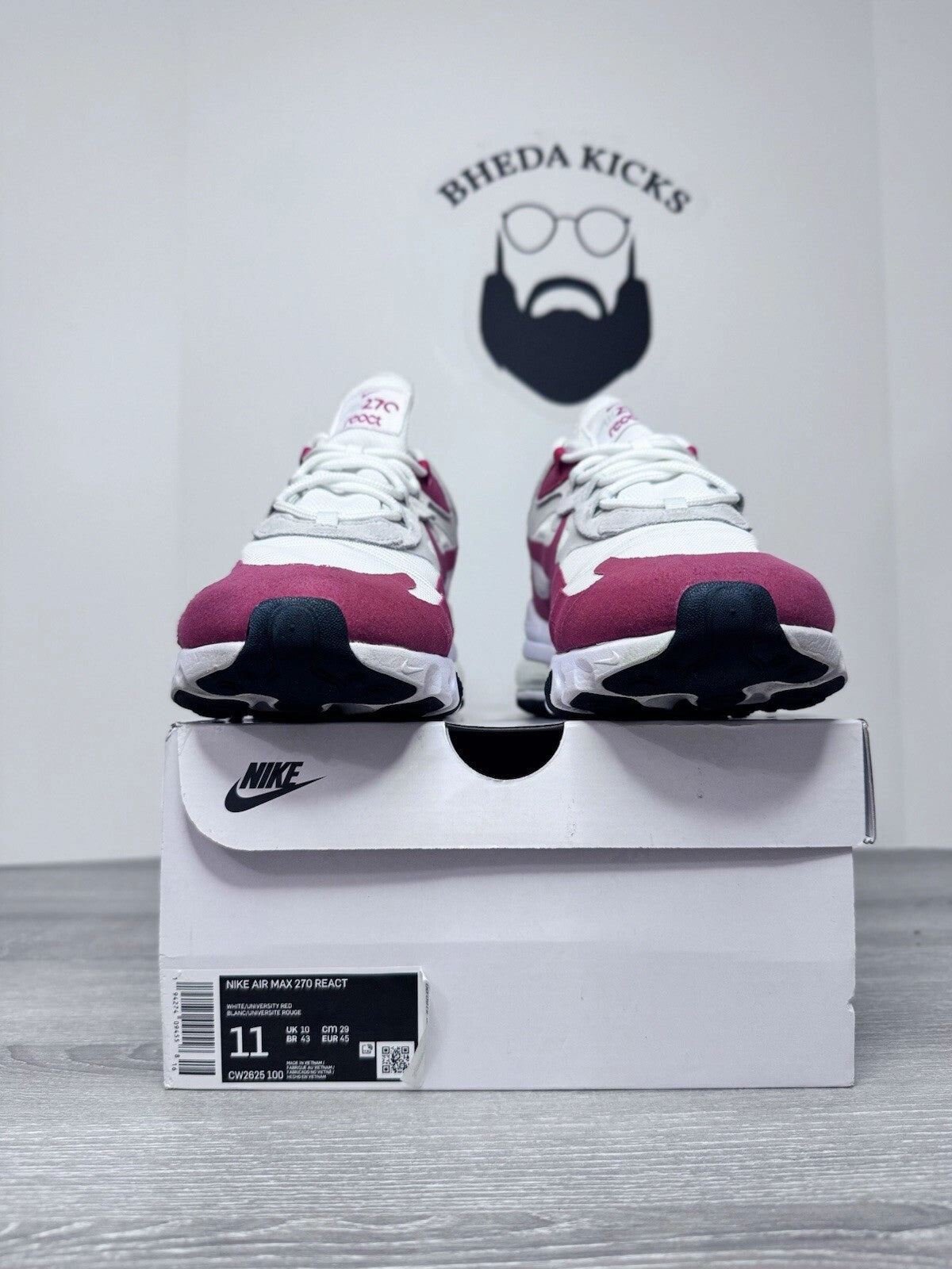 Asics Outdoor Pickleball Shoes Size 11 - Nike Air Max 270 React White/University Red Shoes CW2625-100 Mens